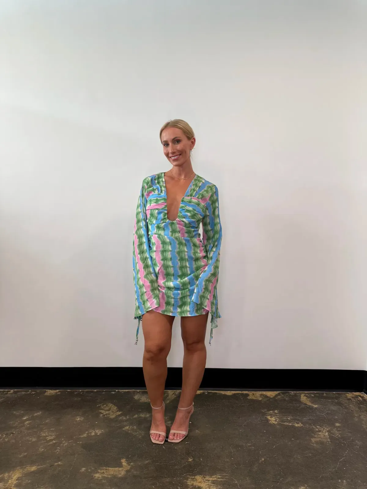 The Wolf Gang Zoya Mini Dress Tie Dye Stripe Size AU 8 - Image 3