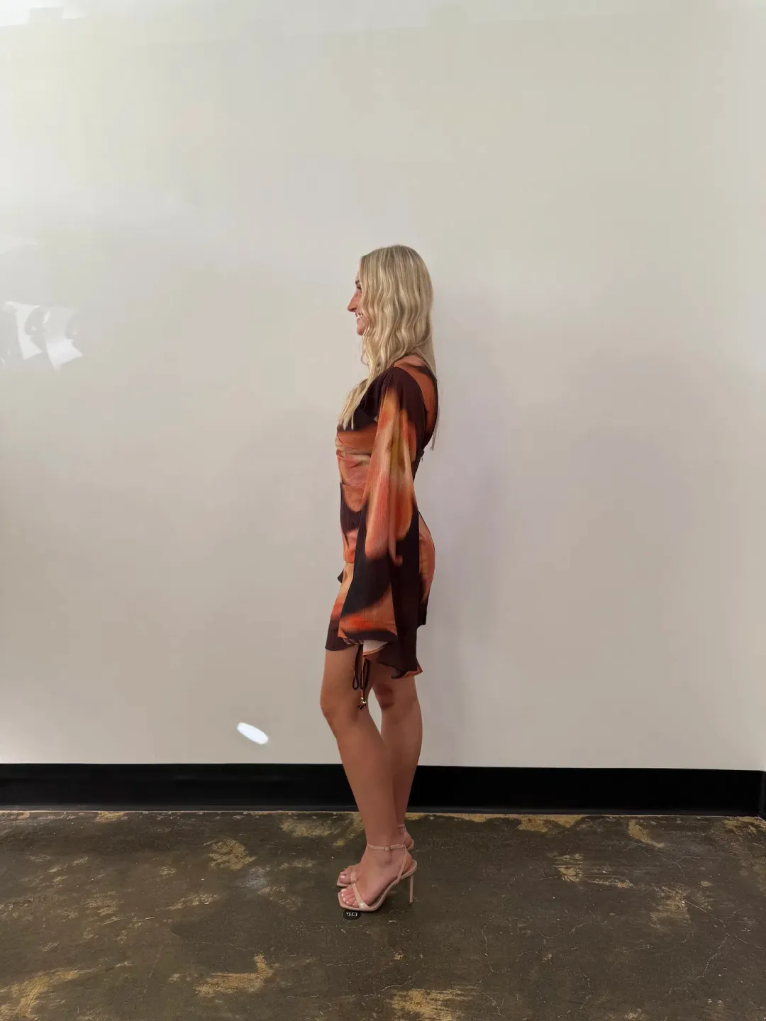 The Wolf Gang Zoya Mini Dress in Cocoa flower Size AU 12 for rent on The Volte - main image