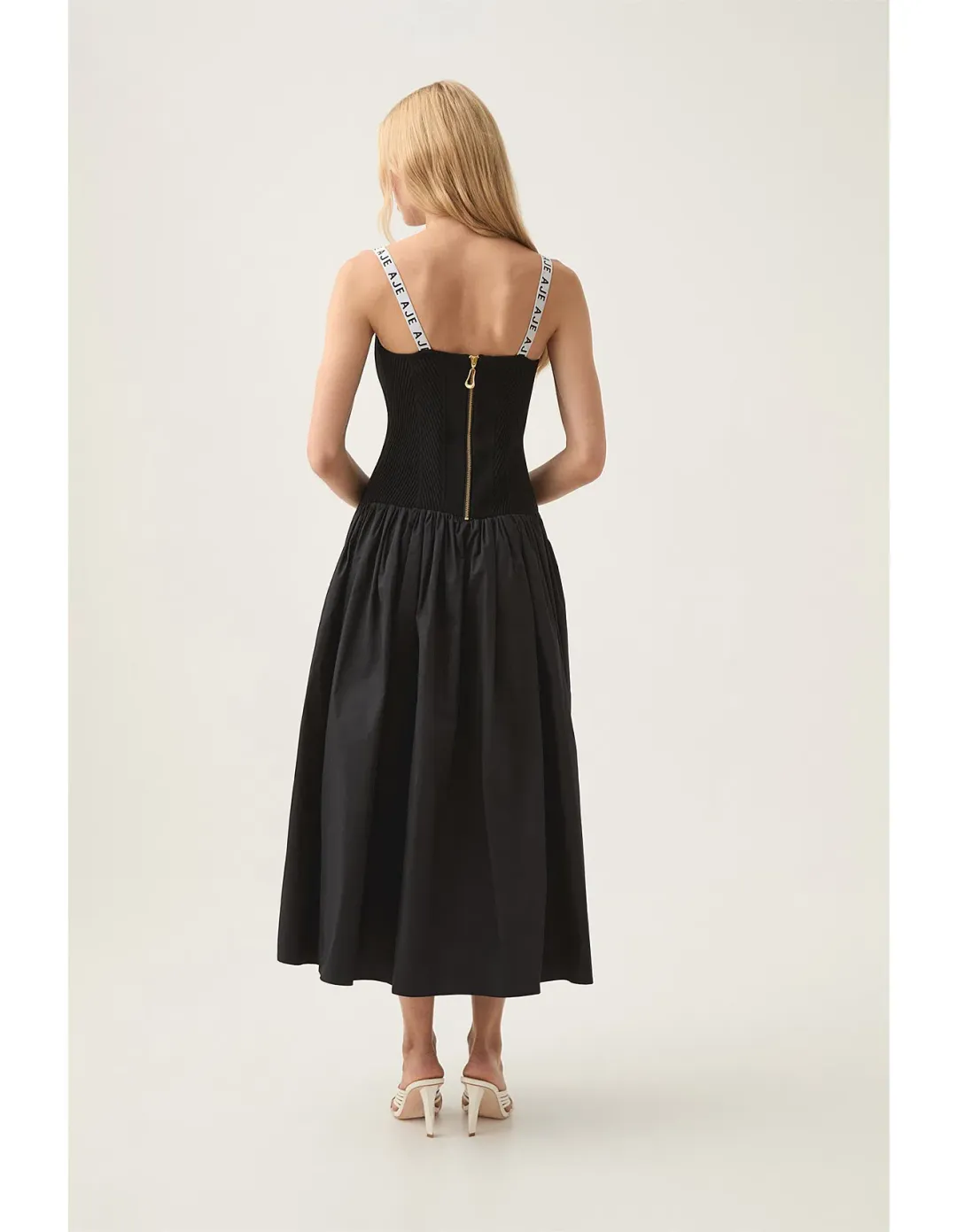Aje Leana Knit Midi Dress in Black Size M / AU 10 for rent on The Volte - main image