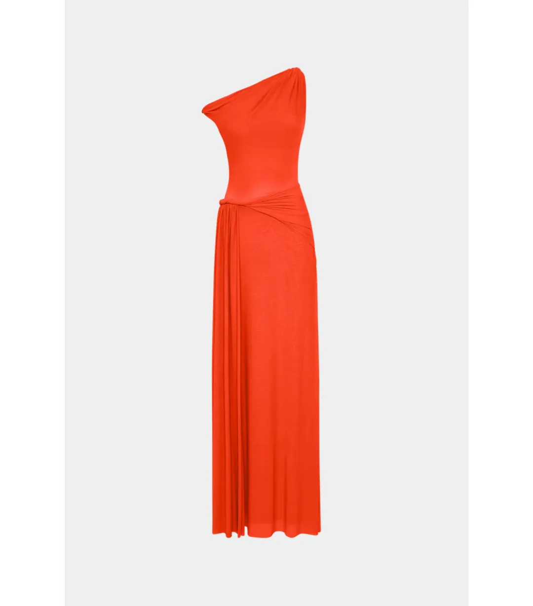 Misha Sisal Mesh Maxi Dress Chilli Red Size M / AU 10 for rent on The Volte - main image