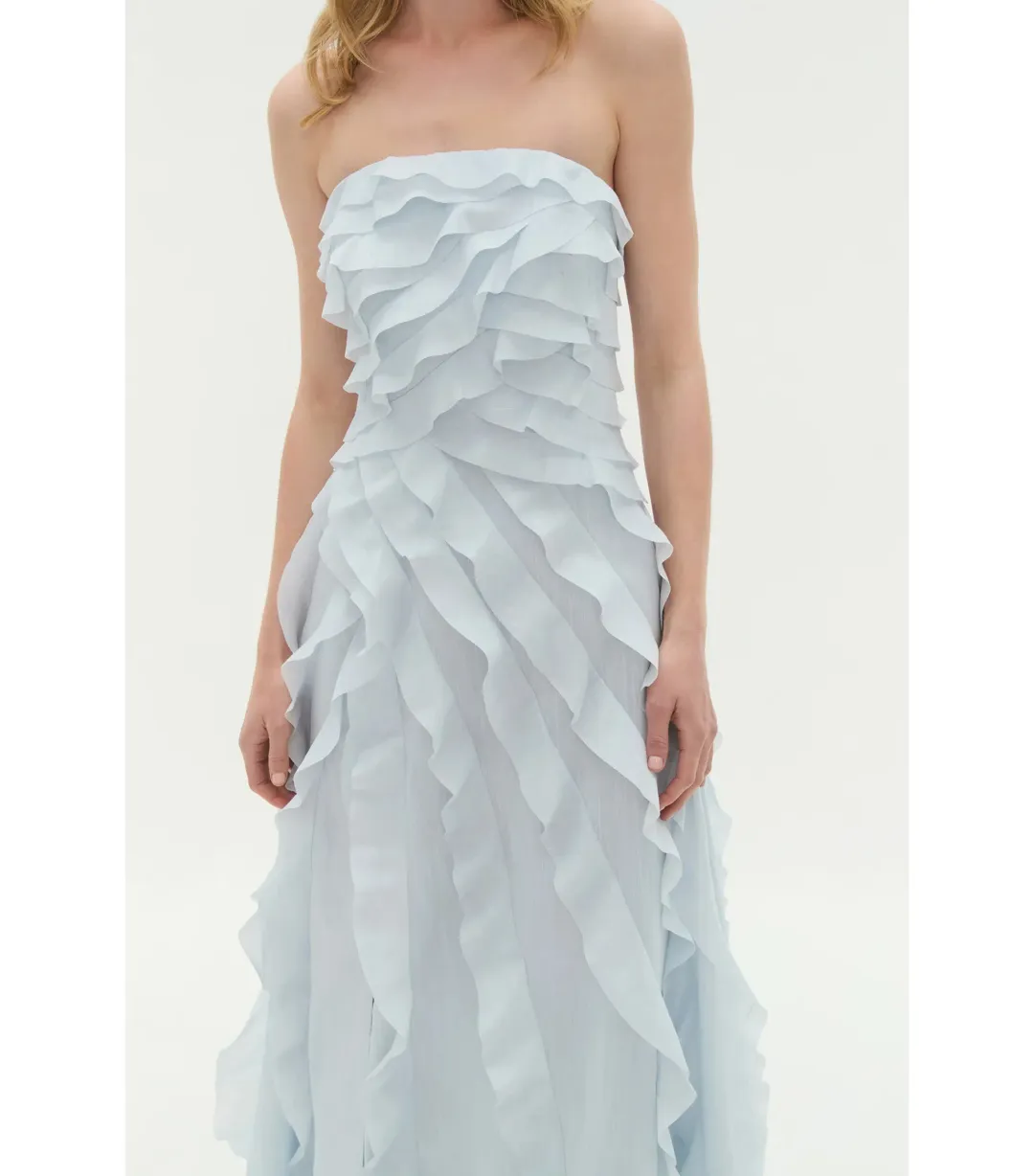 Aje Allairie Maxi Gown Pastel Blue Size AU 10 for rent on The Volte - main image