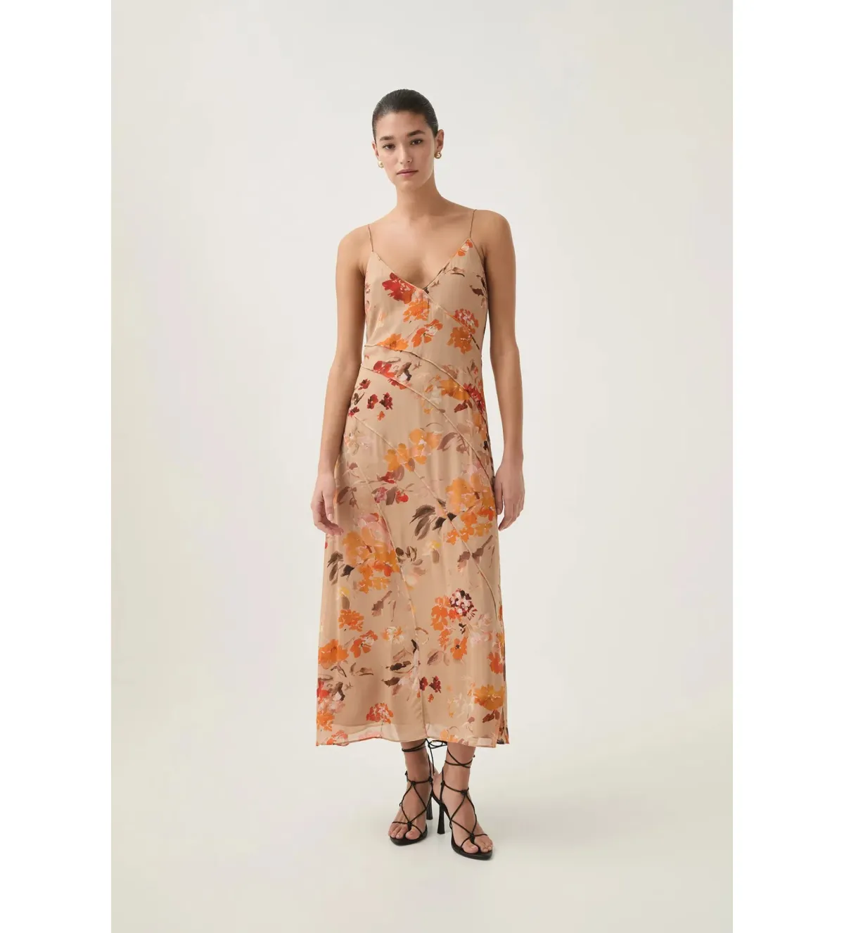 Aje Exurbia Seamed Midi Dress Meadow Blooms Size AU 10 - Image 1