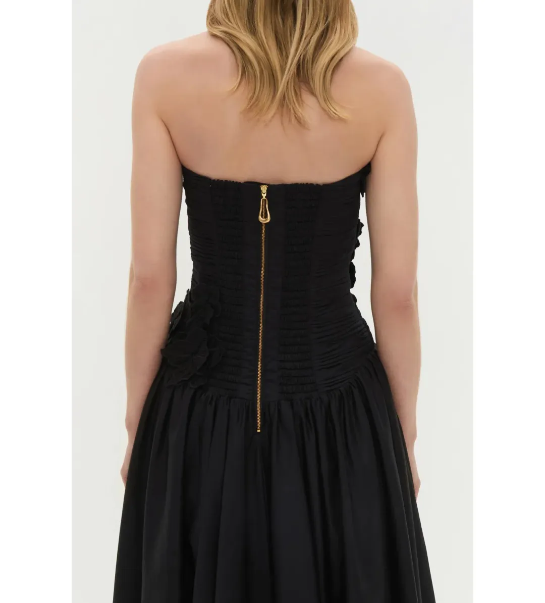 Aje Splendour Flower Gown Black Size AU 8 for rent on The Volte - main image