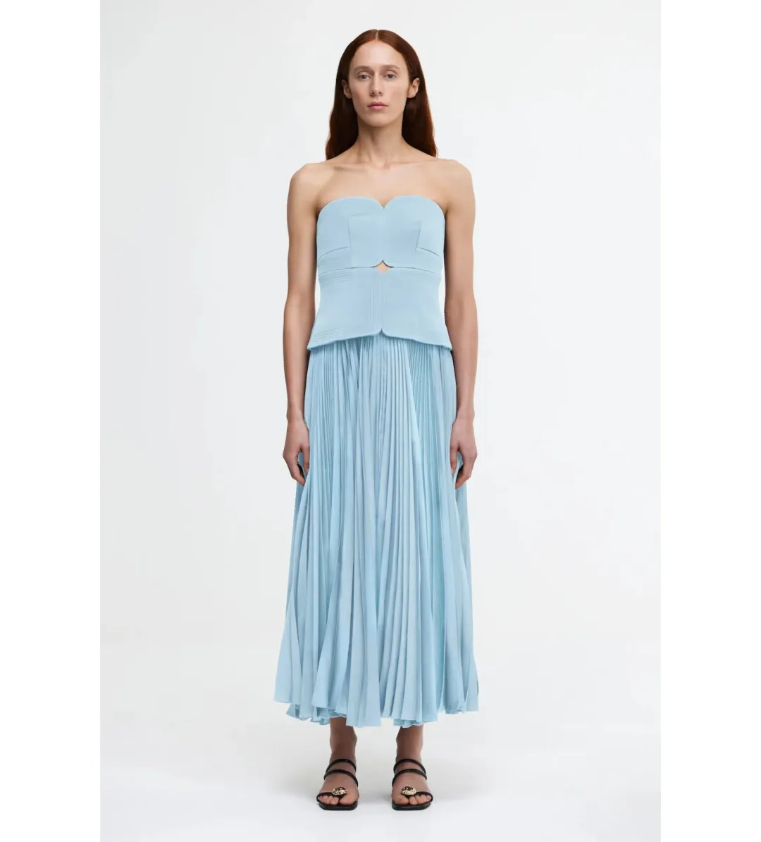 Acler Avonlea Midi Dress Celeste Blue Size AU 8 for rent on The Volte - main image
