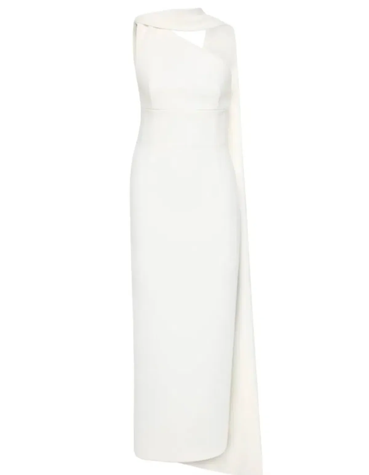 Rachel Gilbert Clara Stretch Crepe Wedding Dress Midi Ivory Size 0 AU 6 - Image 5