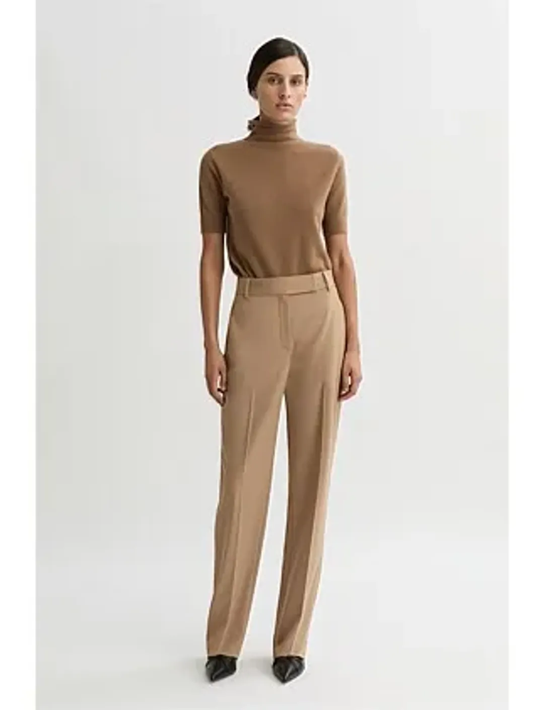 Willow Sui Wool Cashmere Short-Sleeve Polo Knit for rent on The Volte - main image