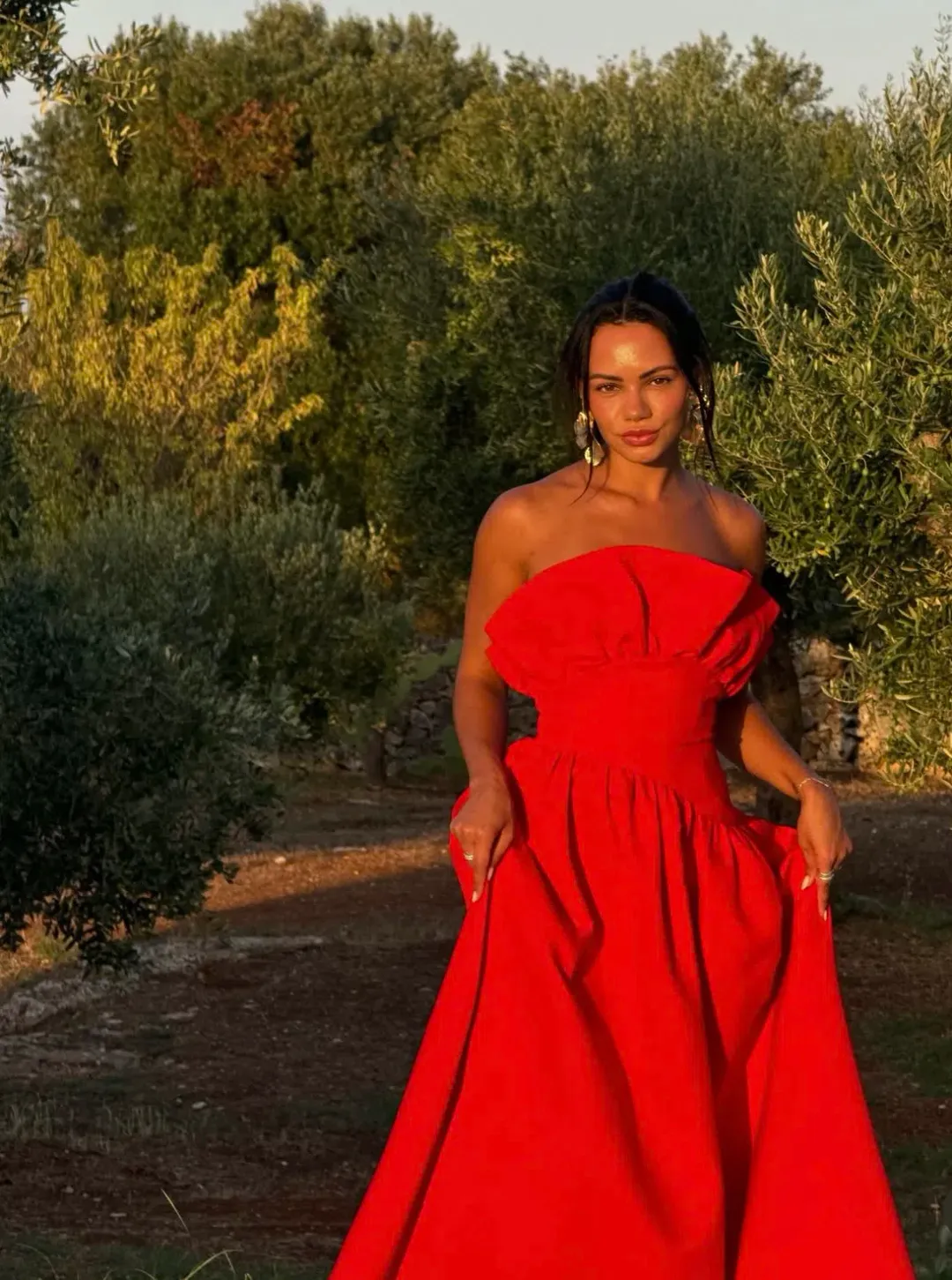 Elliatt Laurel Gown Red Size AU 10 for rent on The Volte - main image