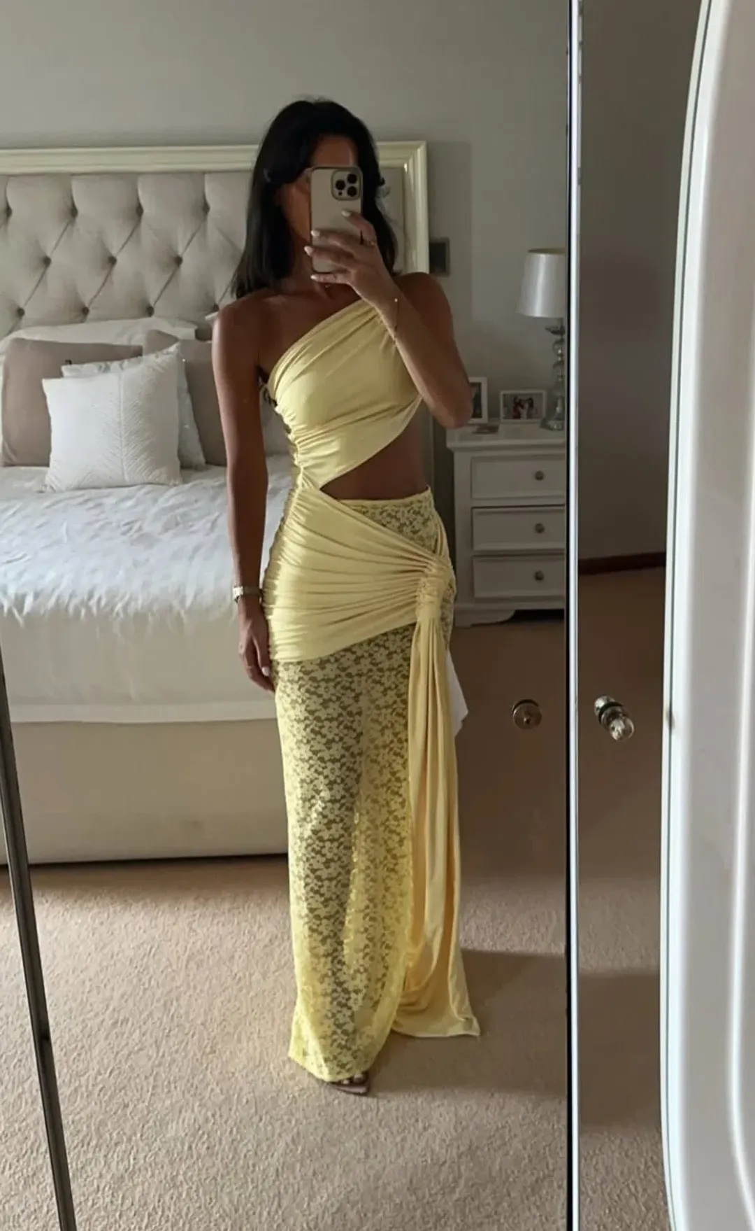Deconduarte Paridiso Maxi Dress Yellow Size XS/6 for rent on The Volte - main image