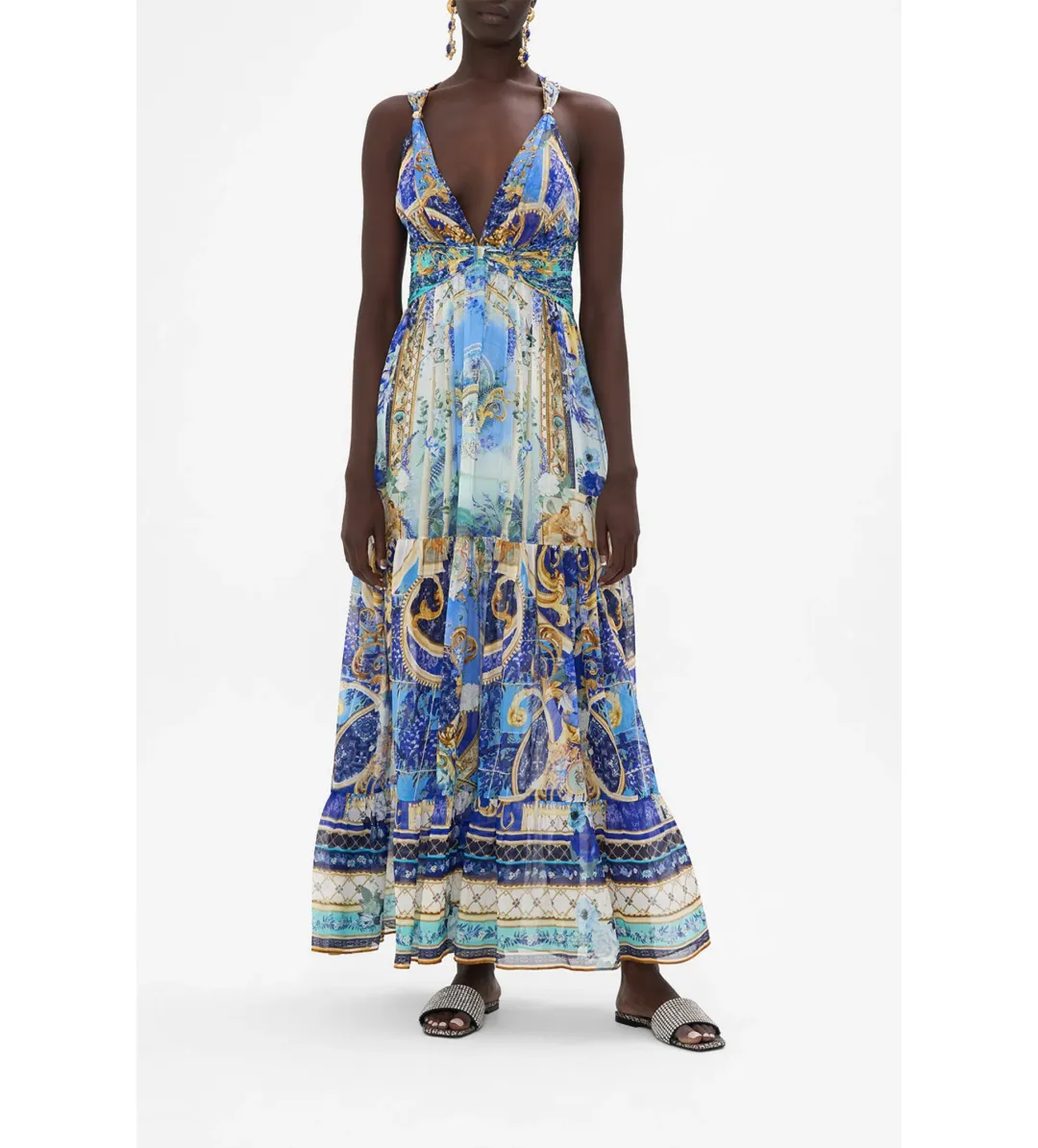 Camilla Views of Vesuvius Dress Blue Size 8  for rent on The Volte - main image