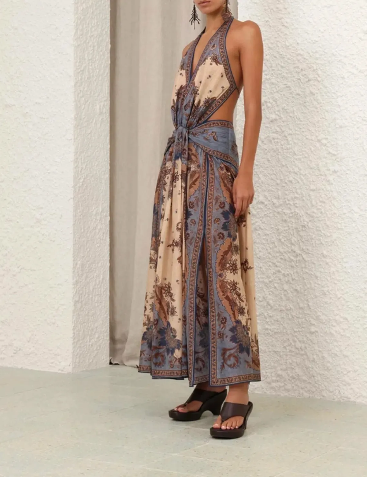 Zimmermann Ascension Plunge Halter Maxi Dress Size 0 / AU 8 - Image 6