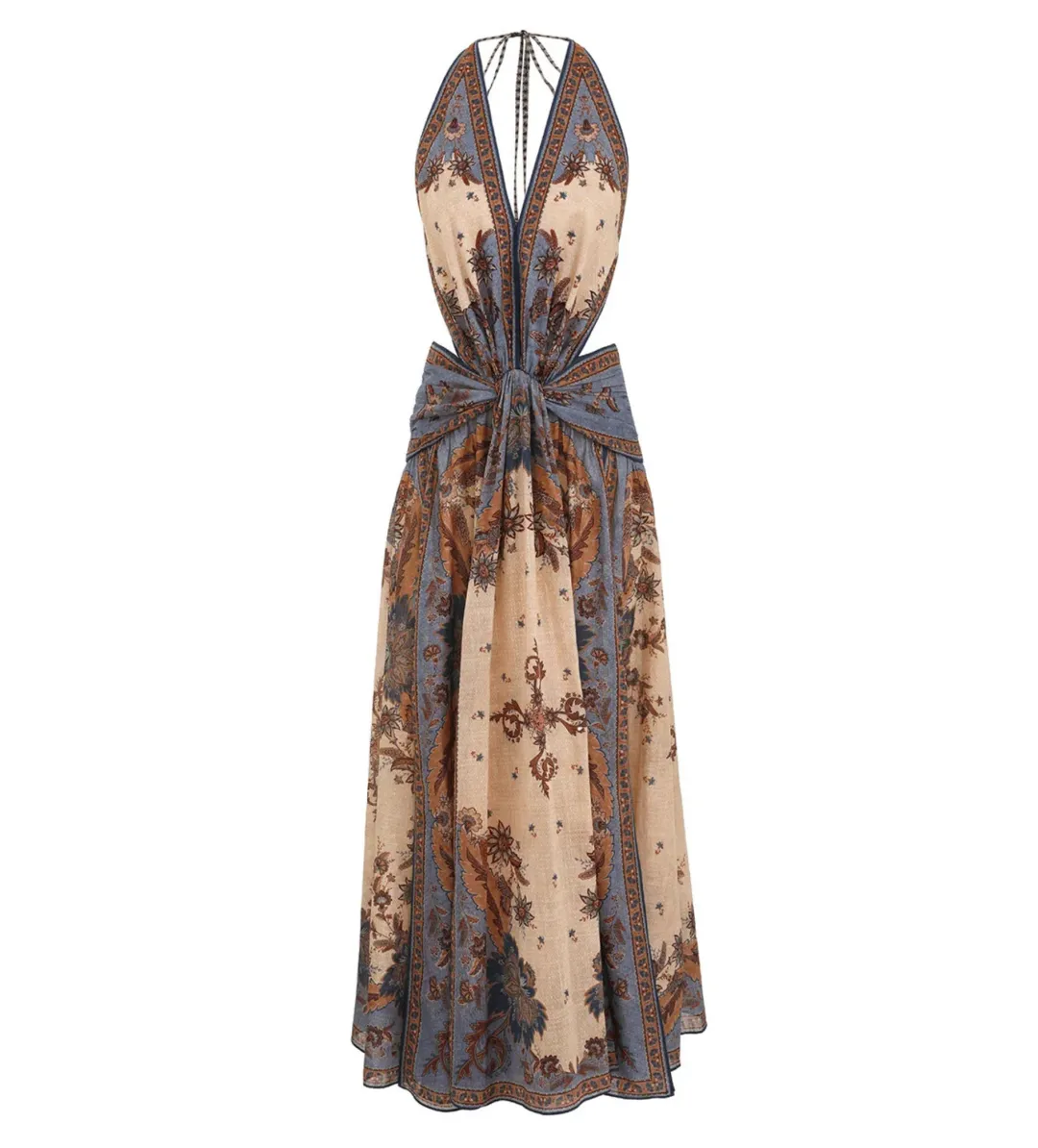 Zimmermann Ascension Plunge Halter Maxi Dress Size 0 / AU 8 for rent on The Volte - main image