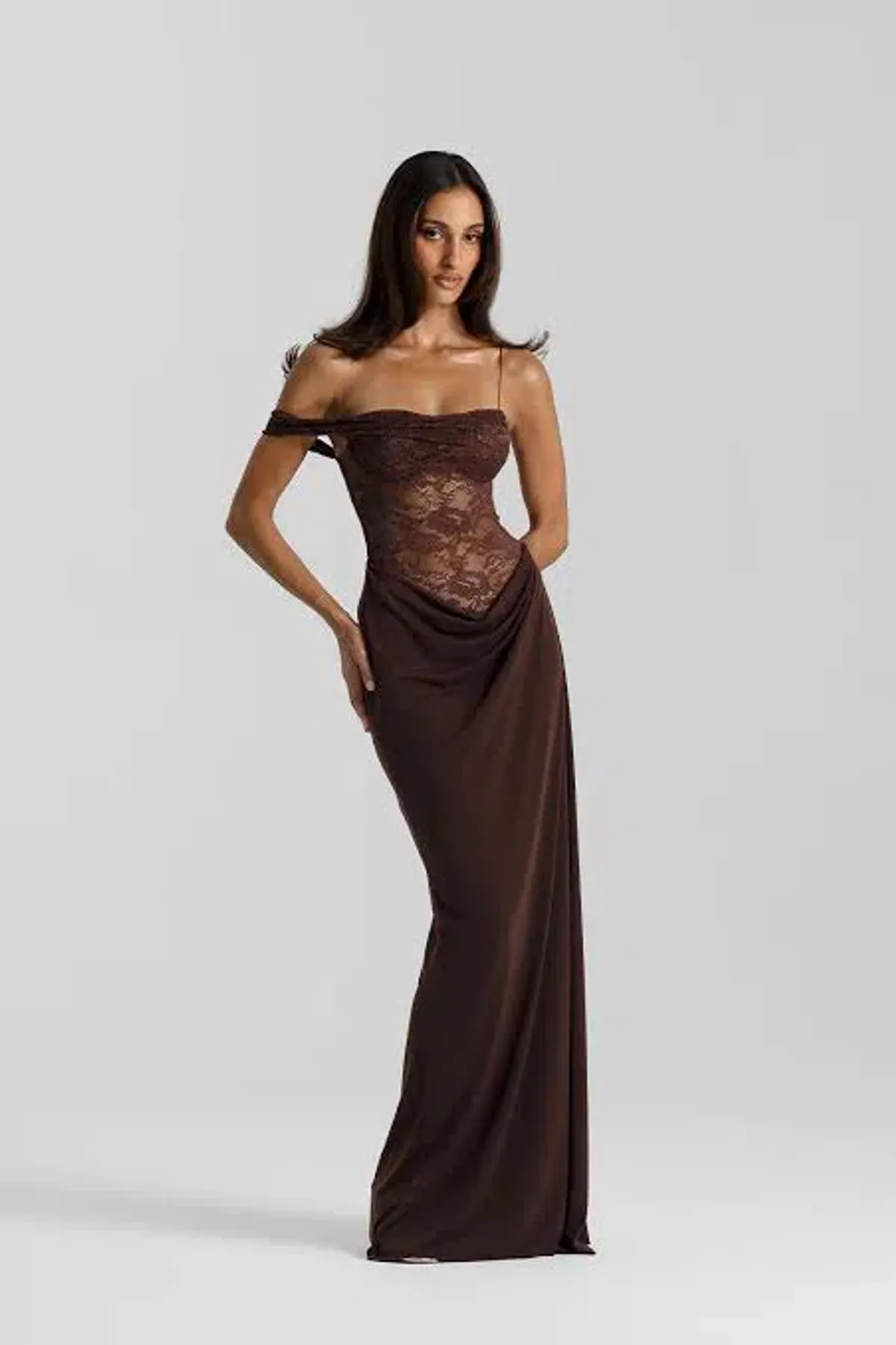 Natalie Rolt Sloane Maxi Dress in Brown Size 0/ AU 6 - Image 1