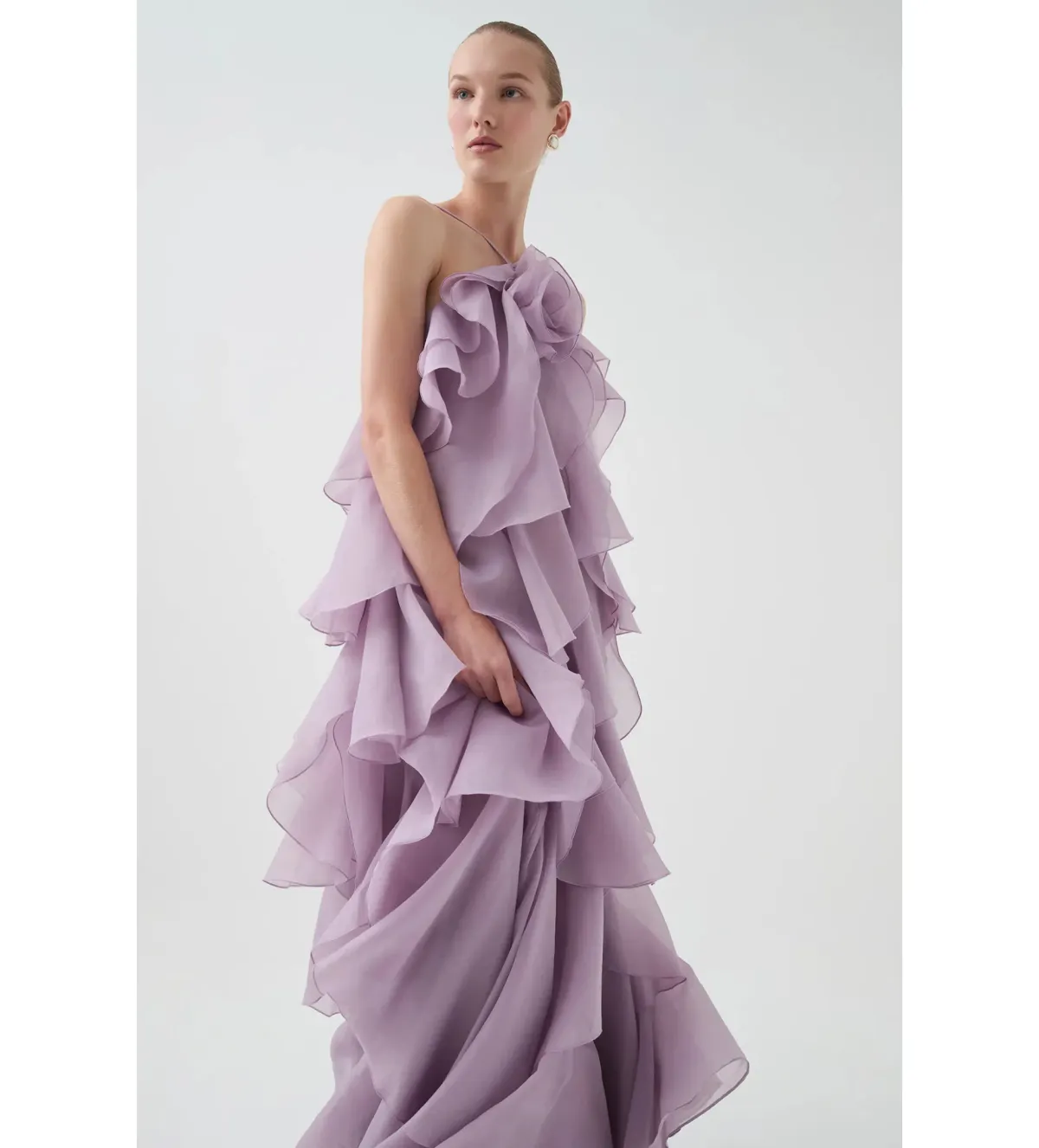 Aje Pandorea Layered Maxi Dress Lilac Size 16/XXL - Image 4