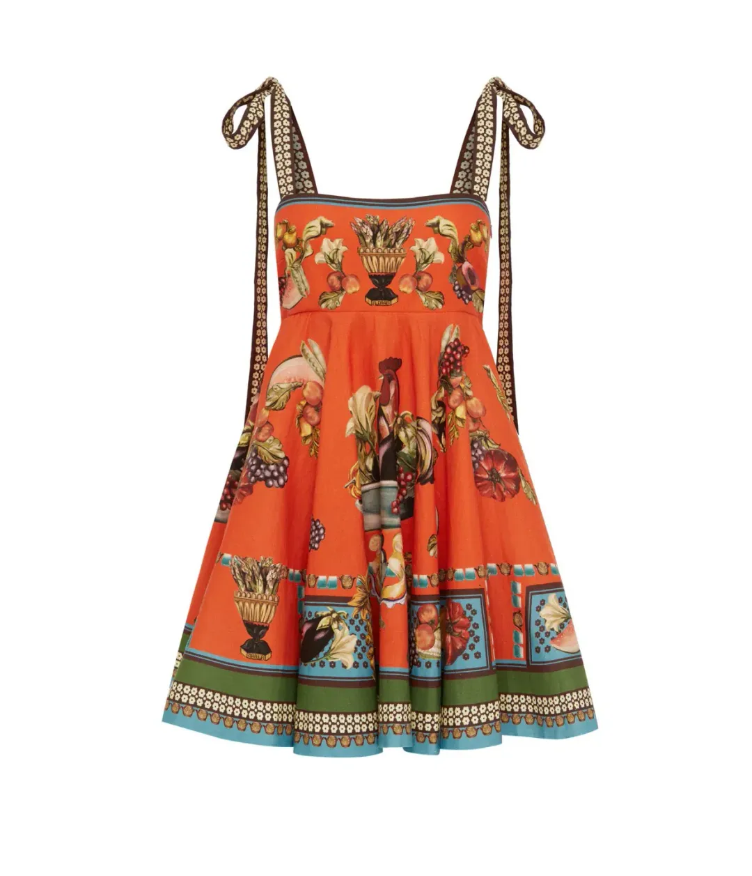 Alemais Rocco Mini Dress Orange Print Size 12 for rent on The Volte - main image