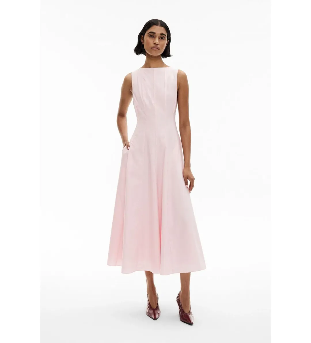 Witchery Panelled Midi Dress Powder Size AU 8 for rent on The Volte - main image