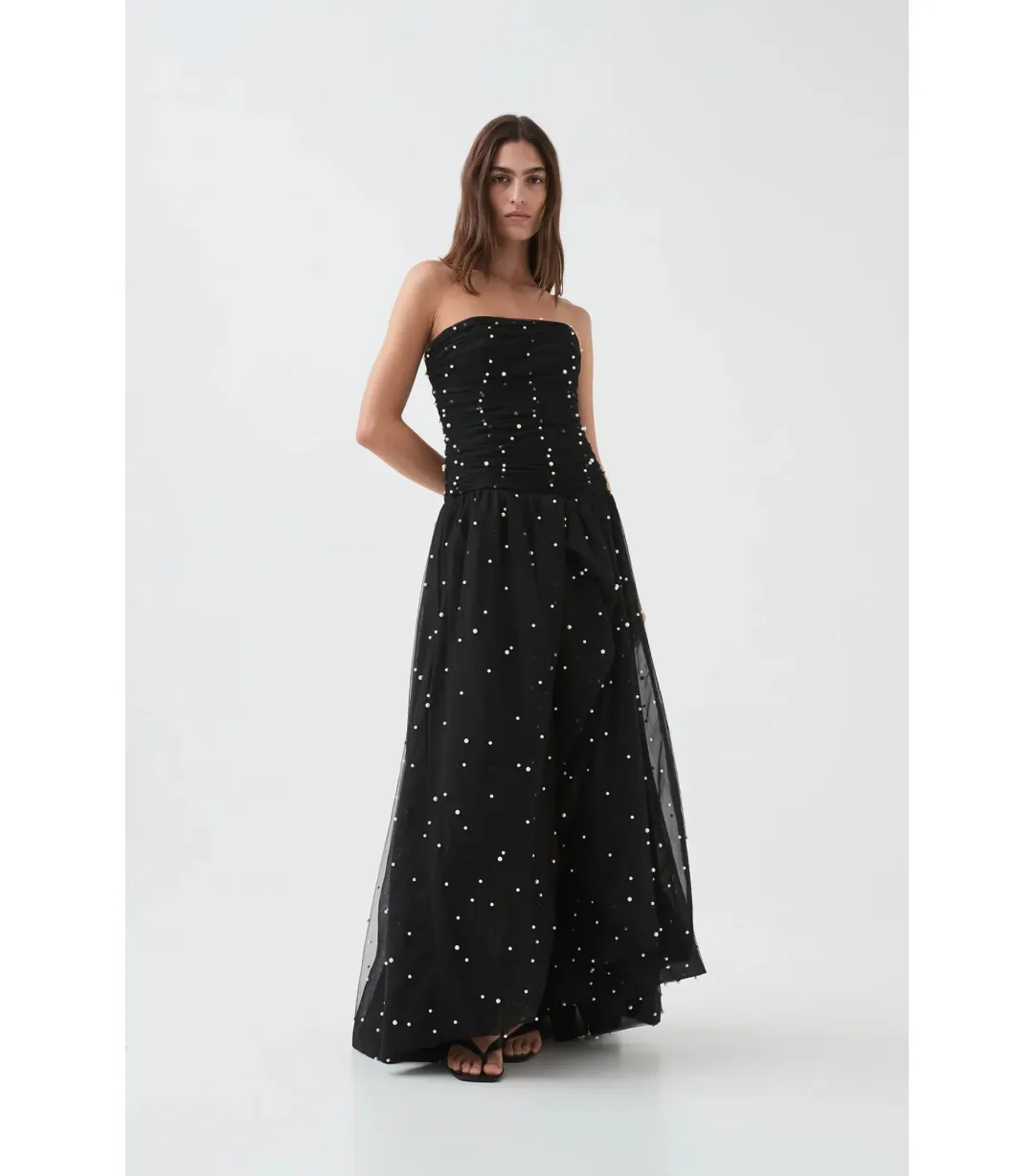 Aje Juniper Maxi Gown in Black Size AU 4 for rent on The Volte - main image
