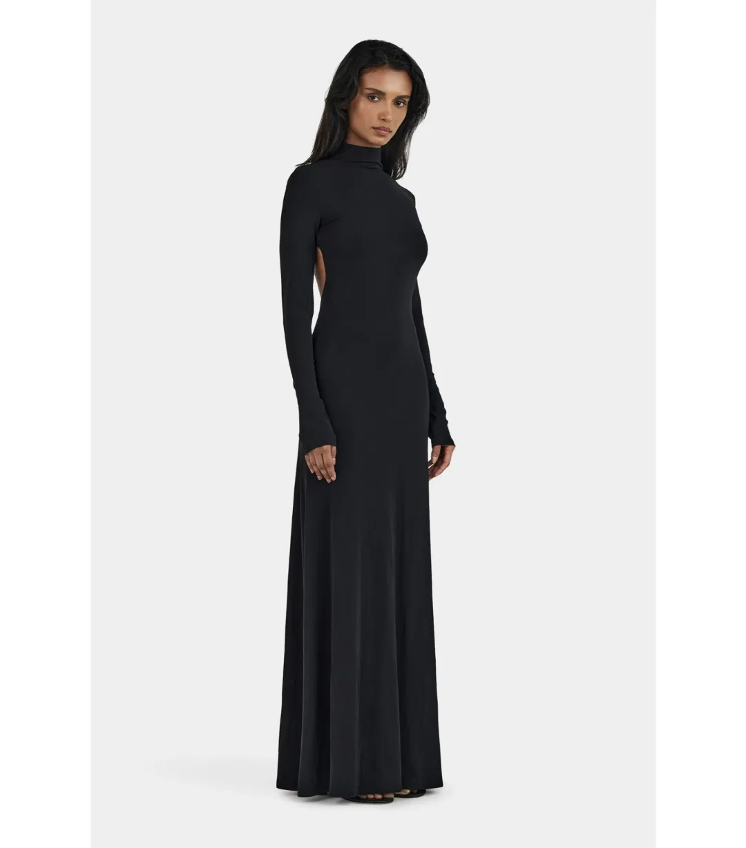 Hansen and Gretel Daphne Maxi Dress Black Size AU 10 for rent on The Volte - main image