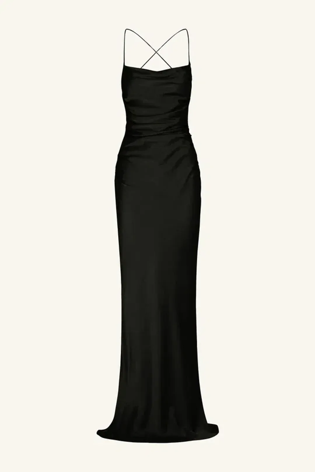 Shona Joy La Lune Lace Back Maxi Dress in  Black Size AU 10 for rent on The Volte - main image