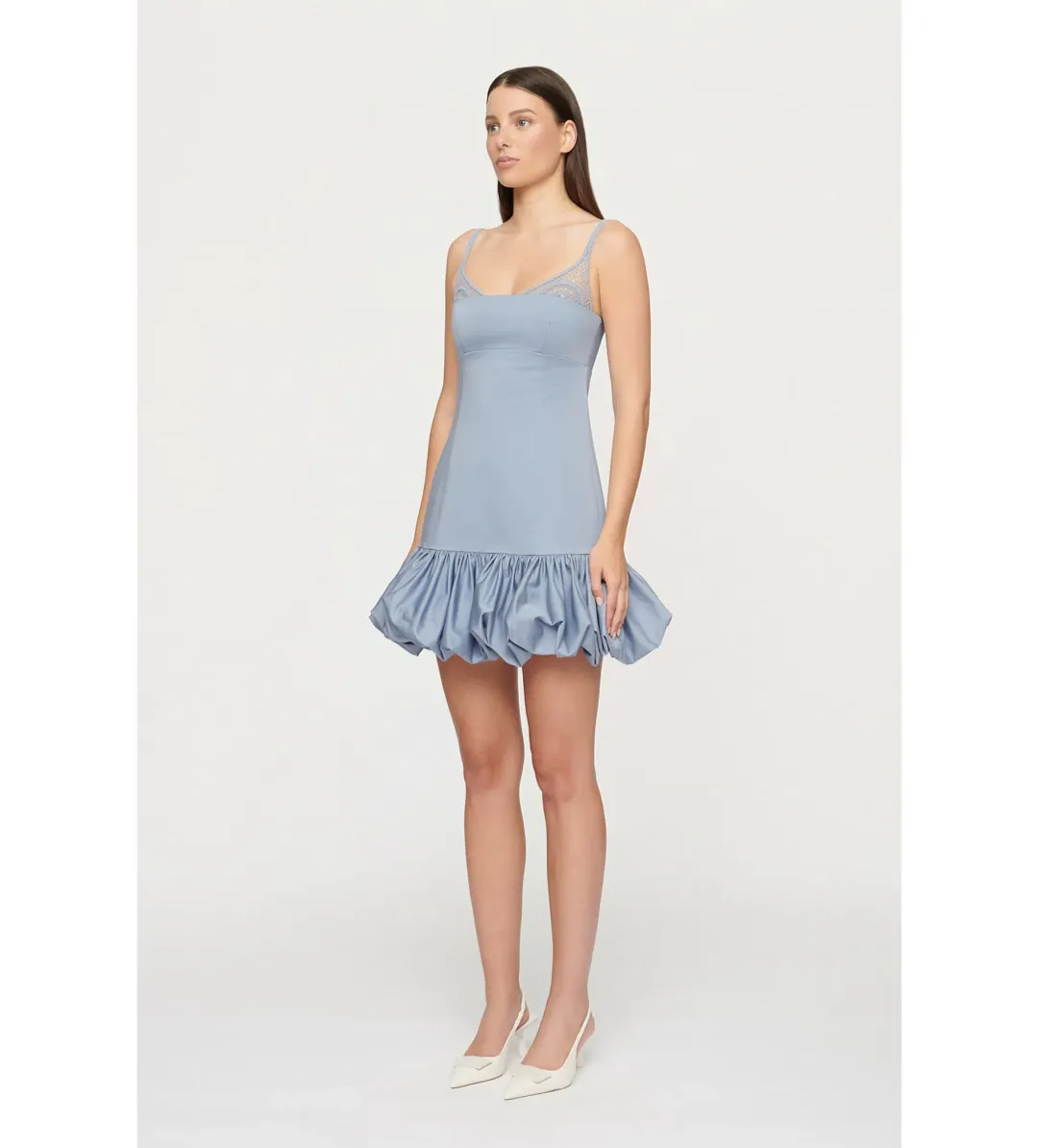 Clea Daisy Mini Dress in Hydrangea Size S/ AU 8 for rent on The Volte - main image