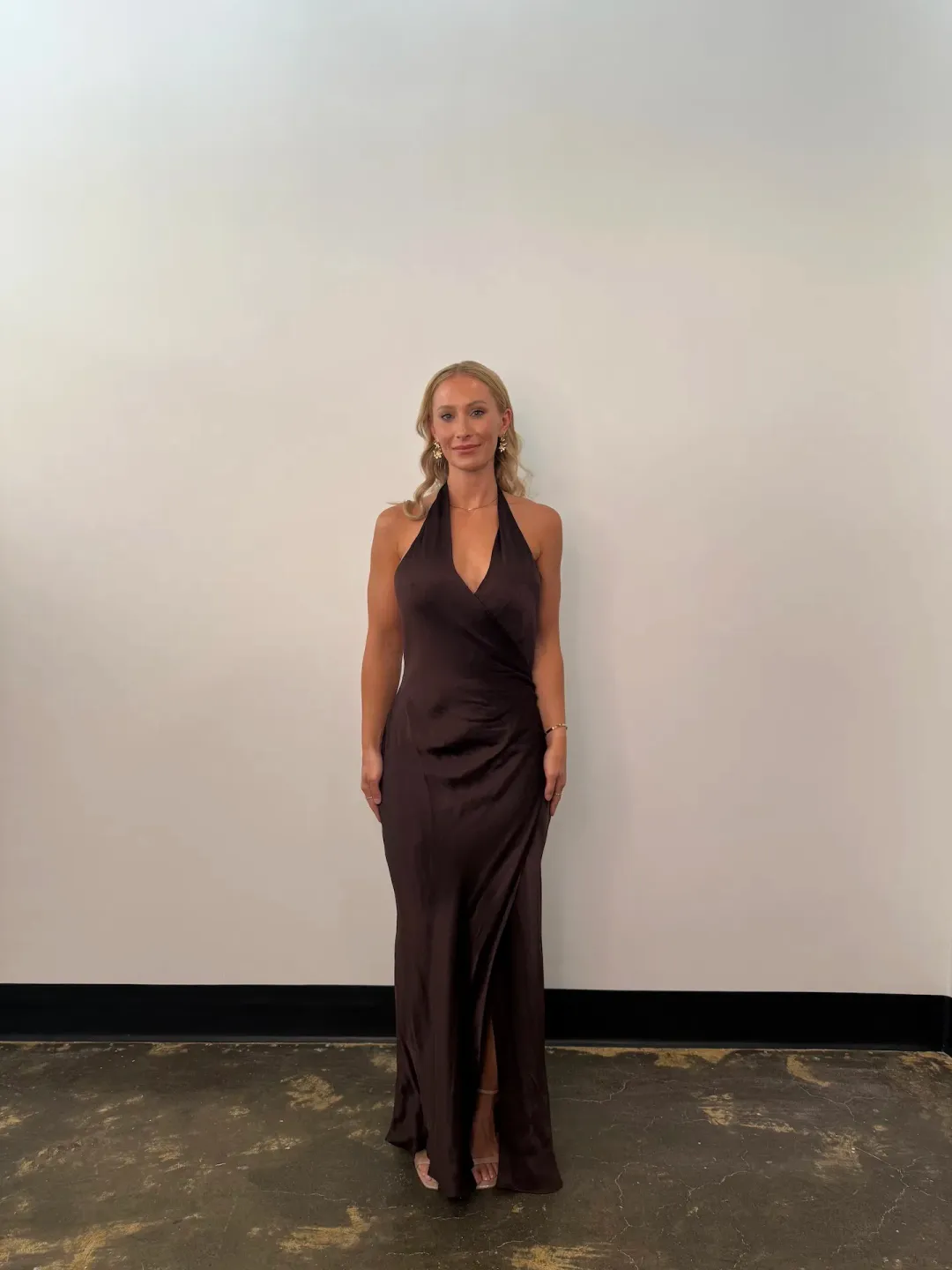 Bec & Bridge Elisia Wrap Maxi Dress in Dark Chocolate  Size AU  8 for rent on The Volte - main image