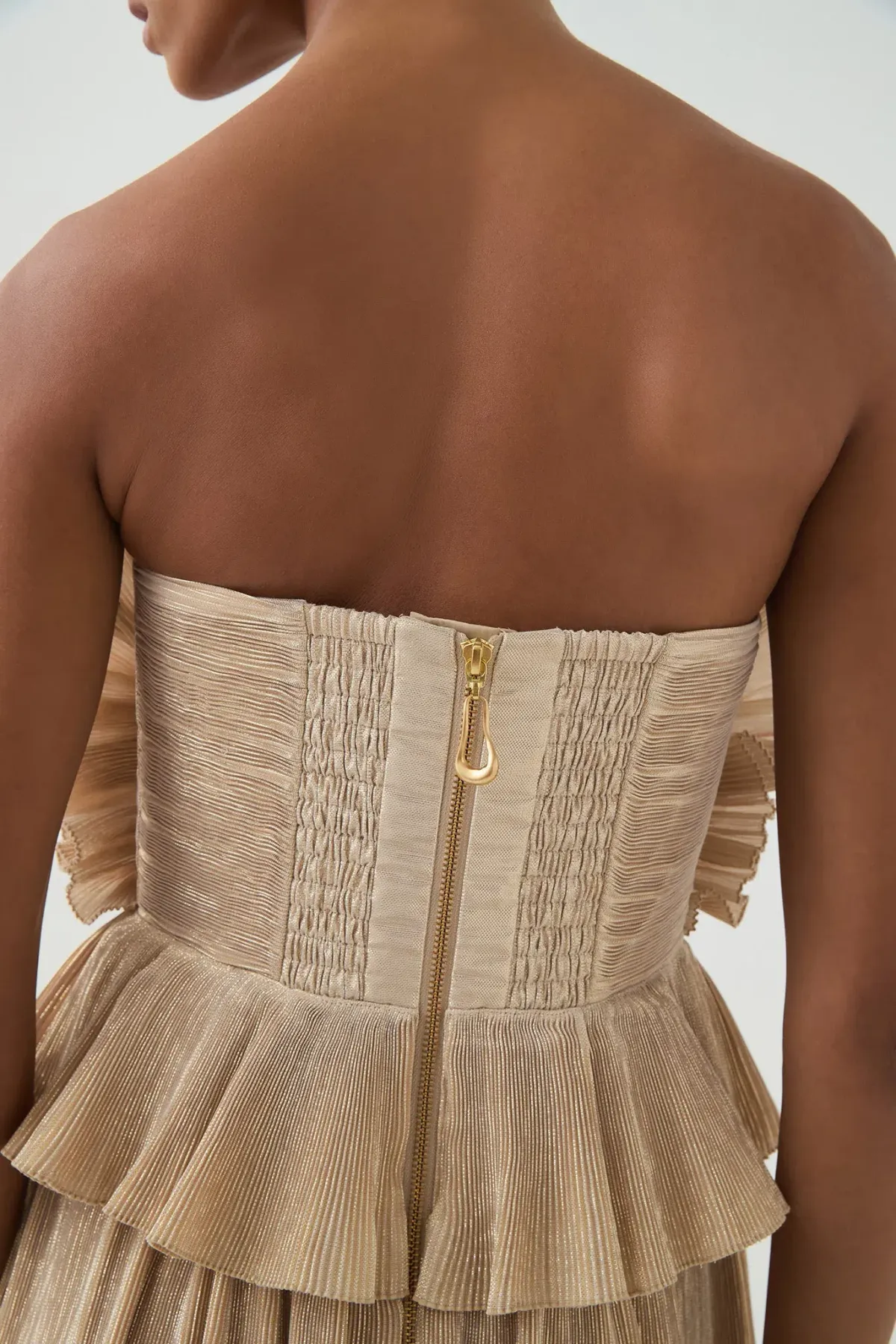 Aje Kyra Maxi Gown Gold Size 10 - Image 4