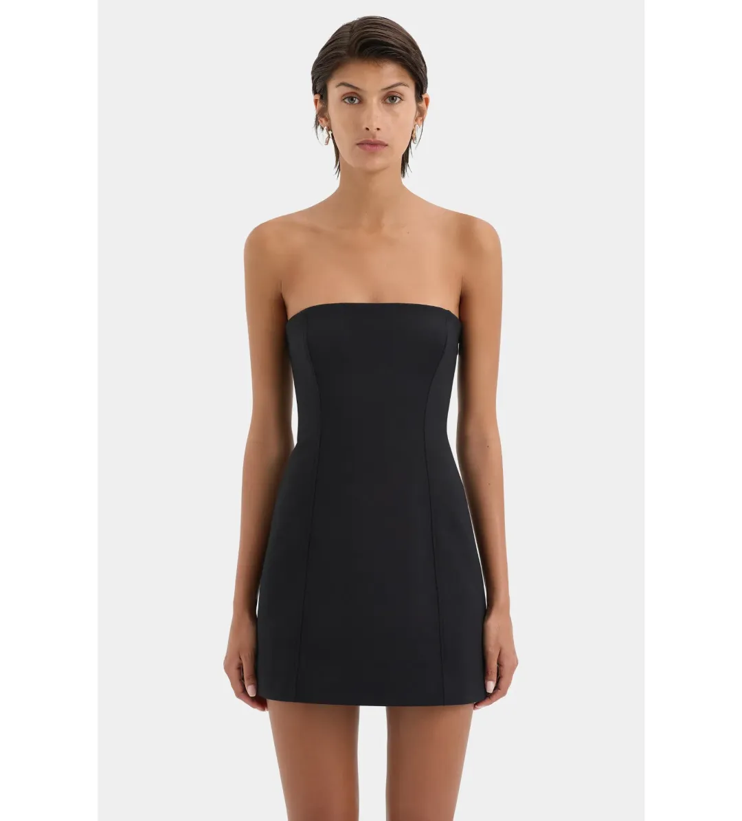 Sir the Label Sandrine Strapless Mini Dress Black Size 1 AU 8 for rent on The Volte - main image