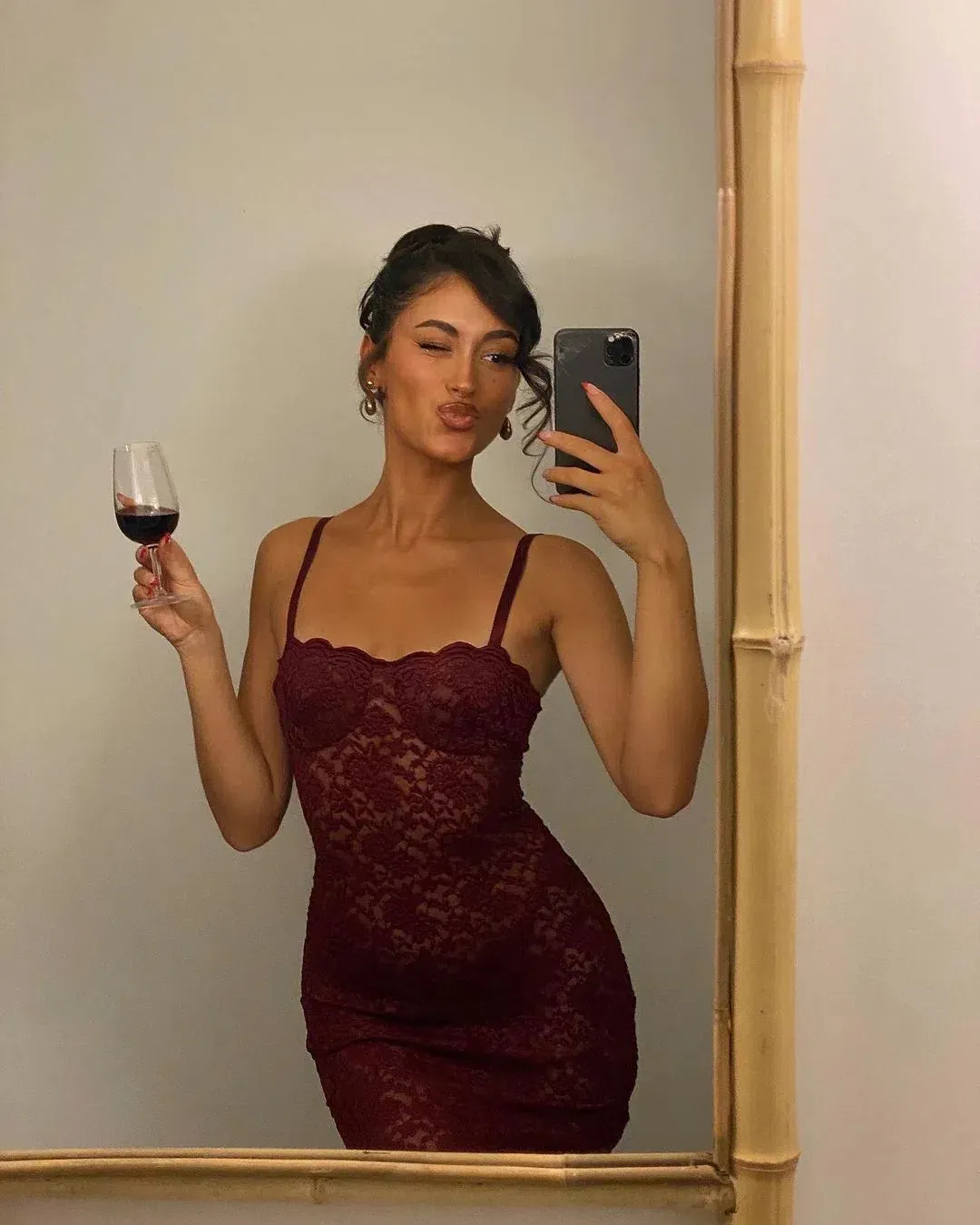 Arcina Ori Margot Maxi Dress in Red Wine Size AU 8 for rent on The Volte - main image