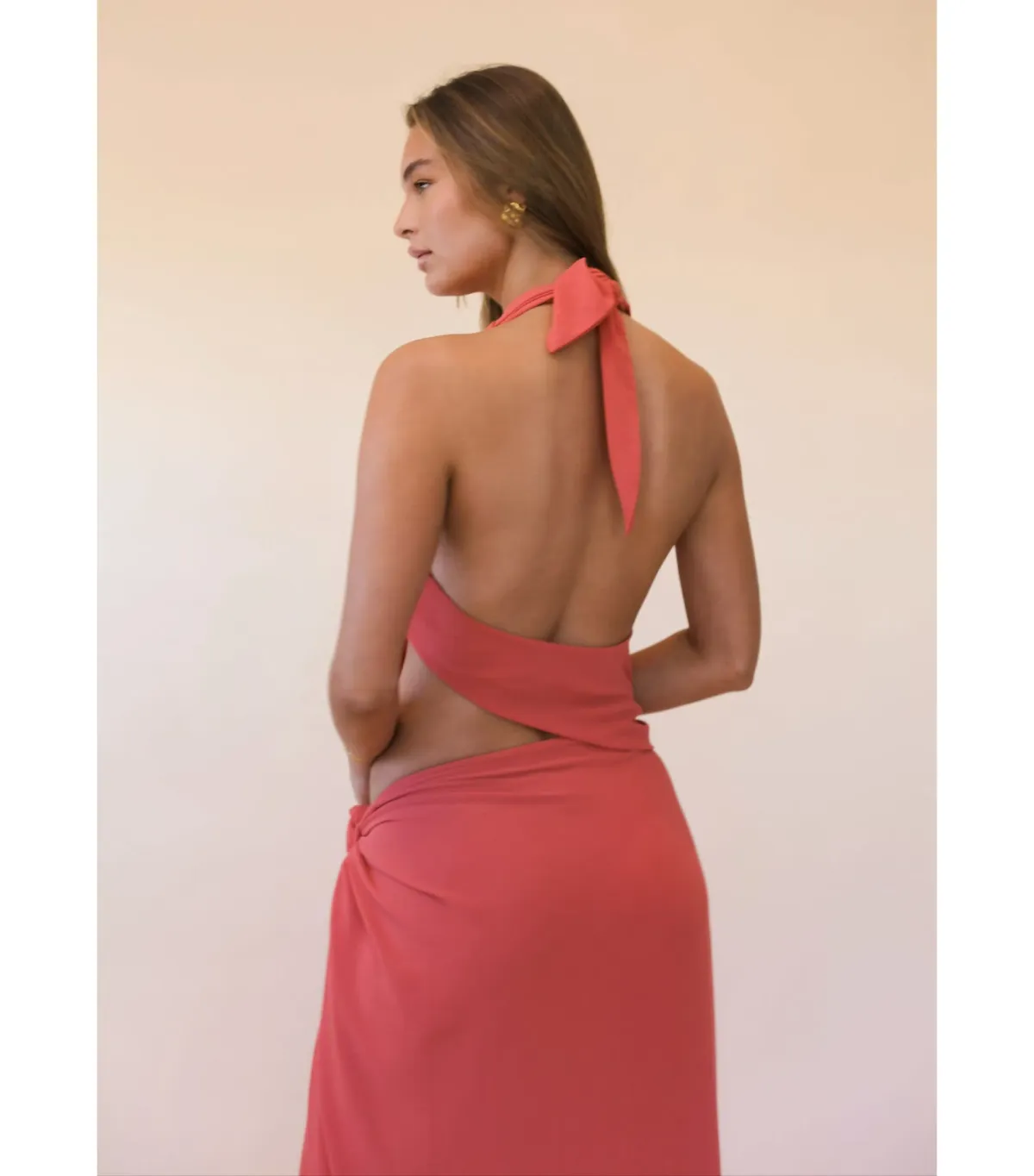 Koster Kulture Bobbies Top and Maxi Skirt Set in Coral Size S / AU 8 - Image 3