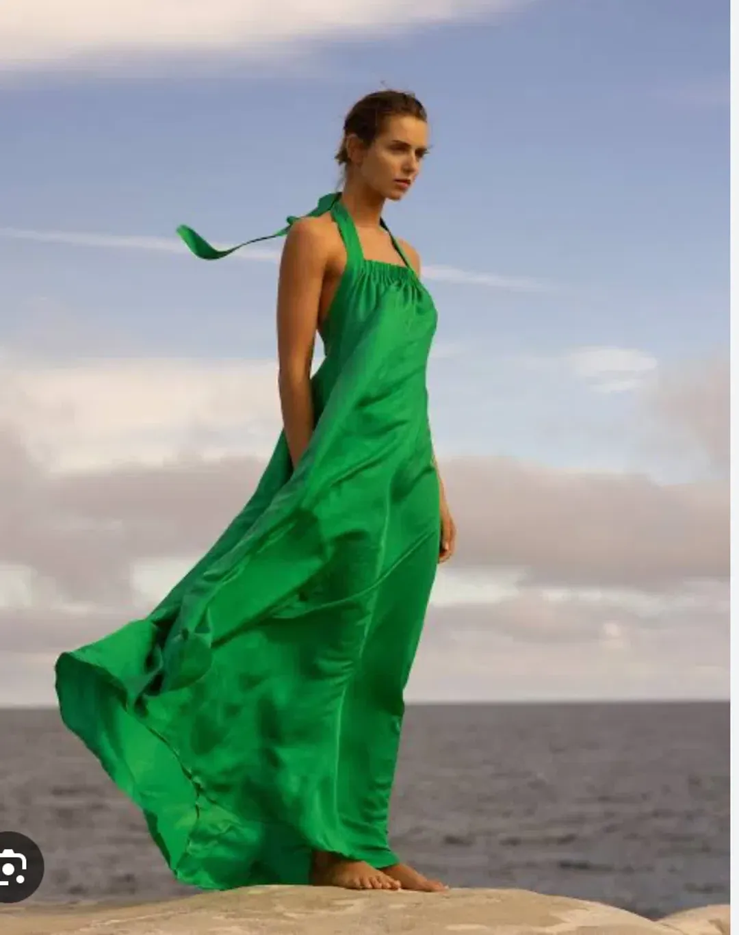 Bondi Born Marfa Halter Maxi Dress Green Size 16 for rent on The Volte - main image
