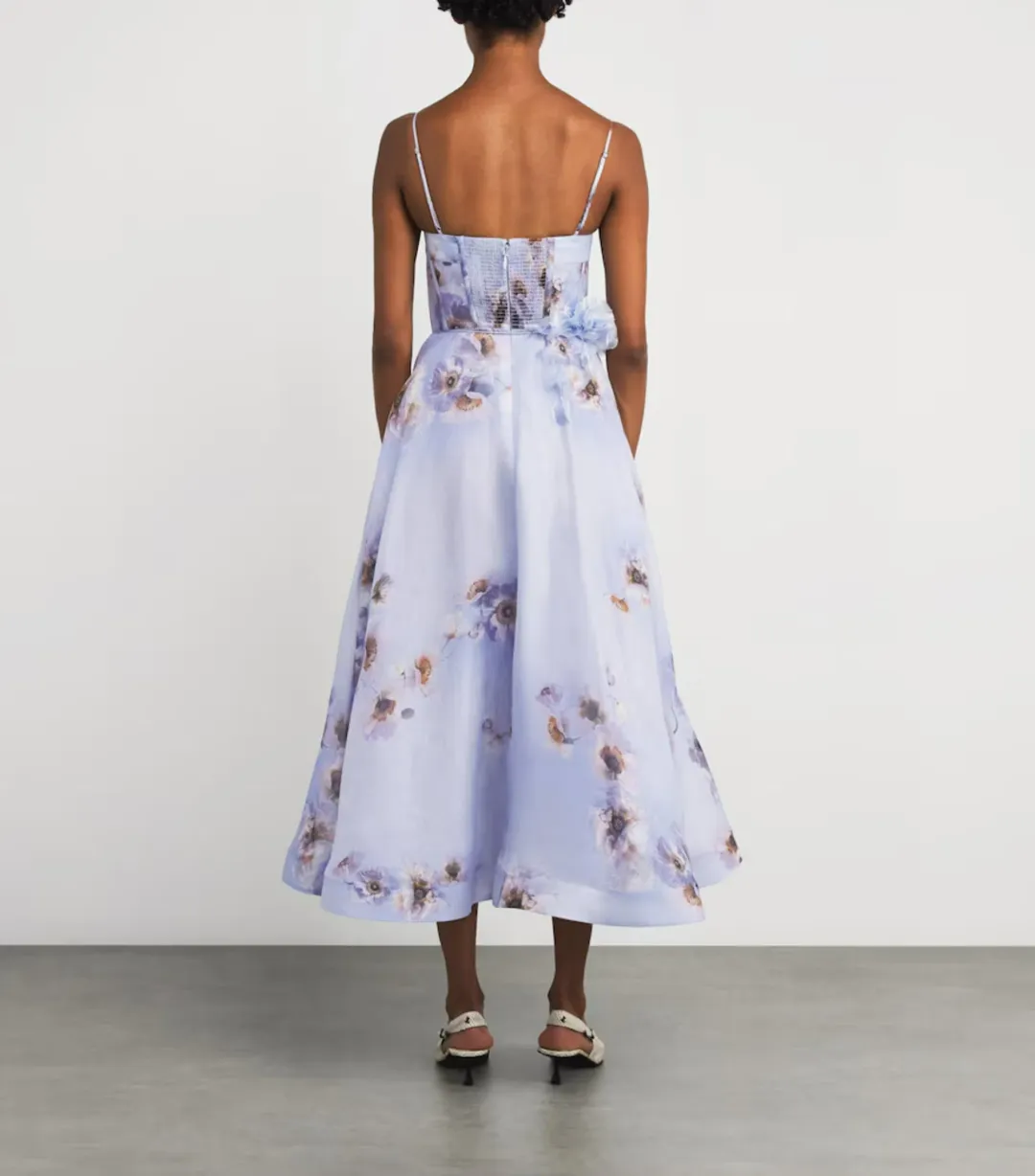 Zimmermann Hypnotic Picnic Midi Dress in Lilac Poppy Size 1 / AU 10 for rent on The Volte - main image