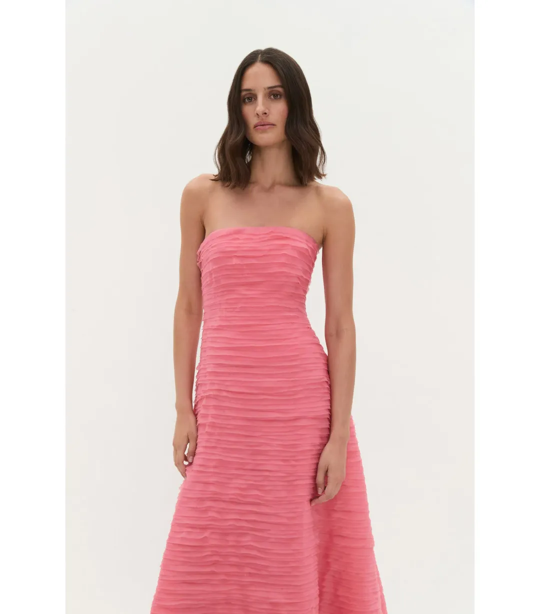 Aje Soundscape Maxi Dress in Guava Pink Size AU 6 for rent on The Volte - main image