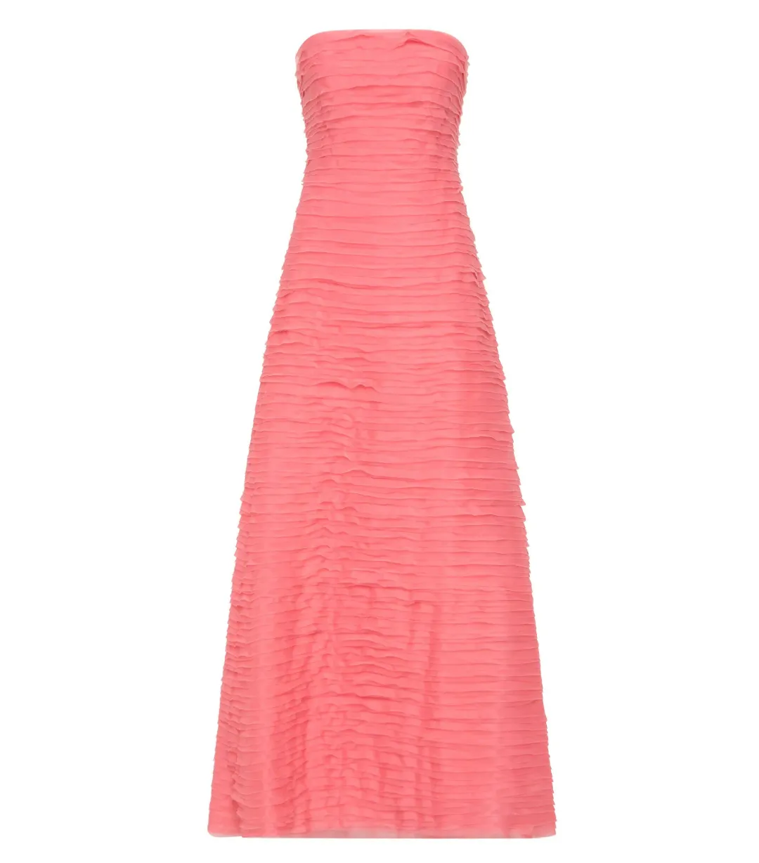 Aje Soundscape Maxi Dress in Guava Pink Size AU 6 for rent on The Volte - main image