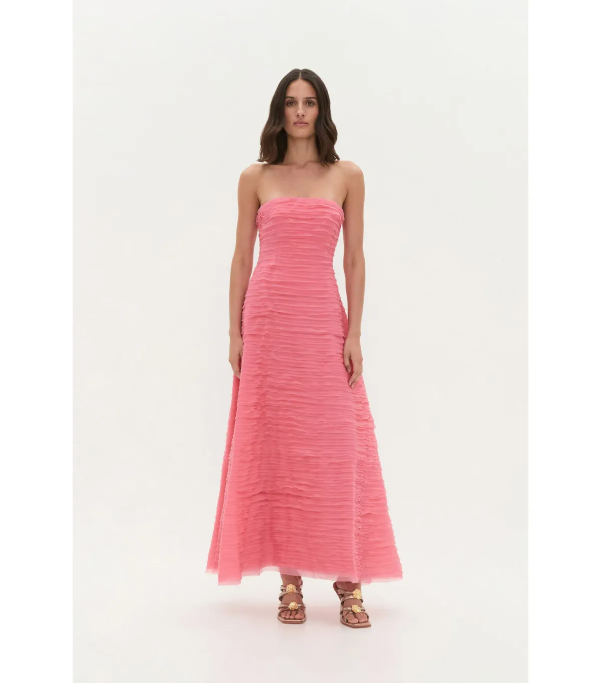 Aje Soundscape Maxi Dress in Guava Pink Size AU 6 - Image 1