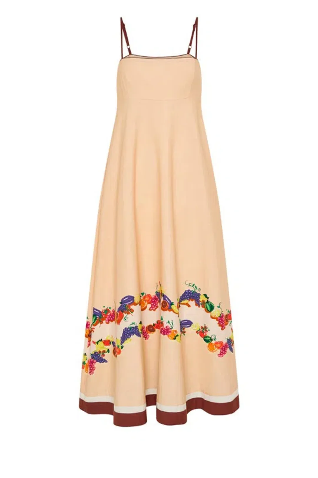 Bohemian Traders Fruity Slip Maxi Dress Peach Size 10 for rent on The Volte - main image