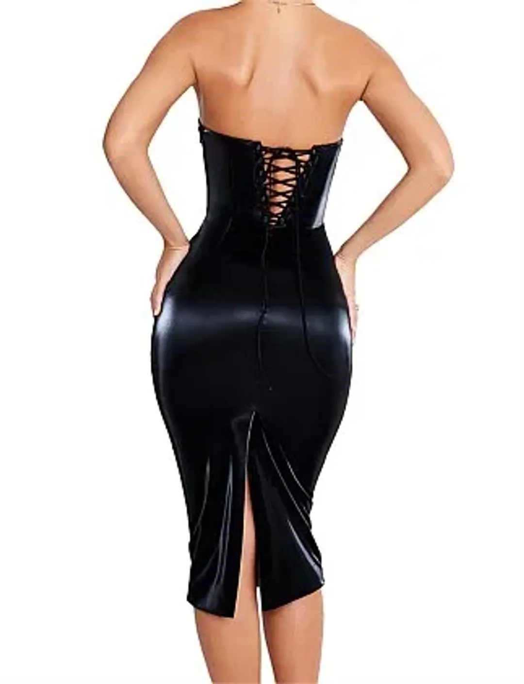 Mistress Rocks Lace Up Back Midi Dress Size 10/S for rent on The Volte - main image