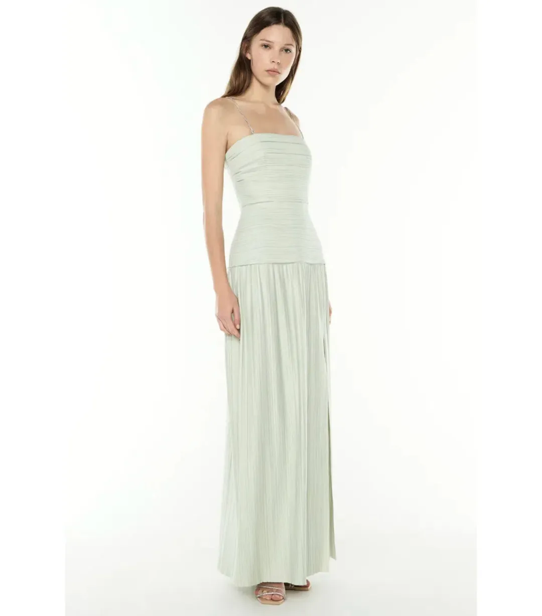Manning Cartell Royal Debut Maxi Dress in Sage Green Size  AU 8 for rent on The Volte - main image