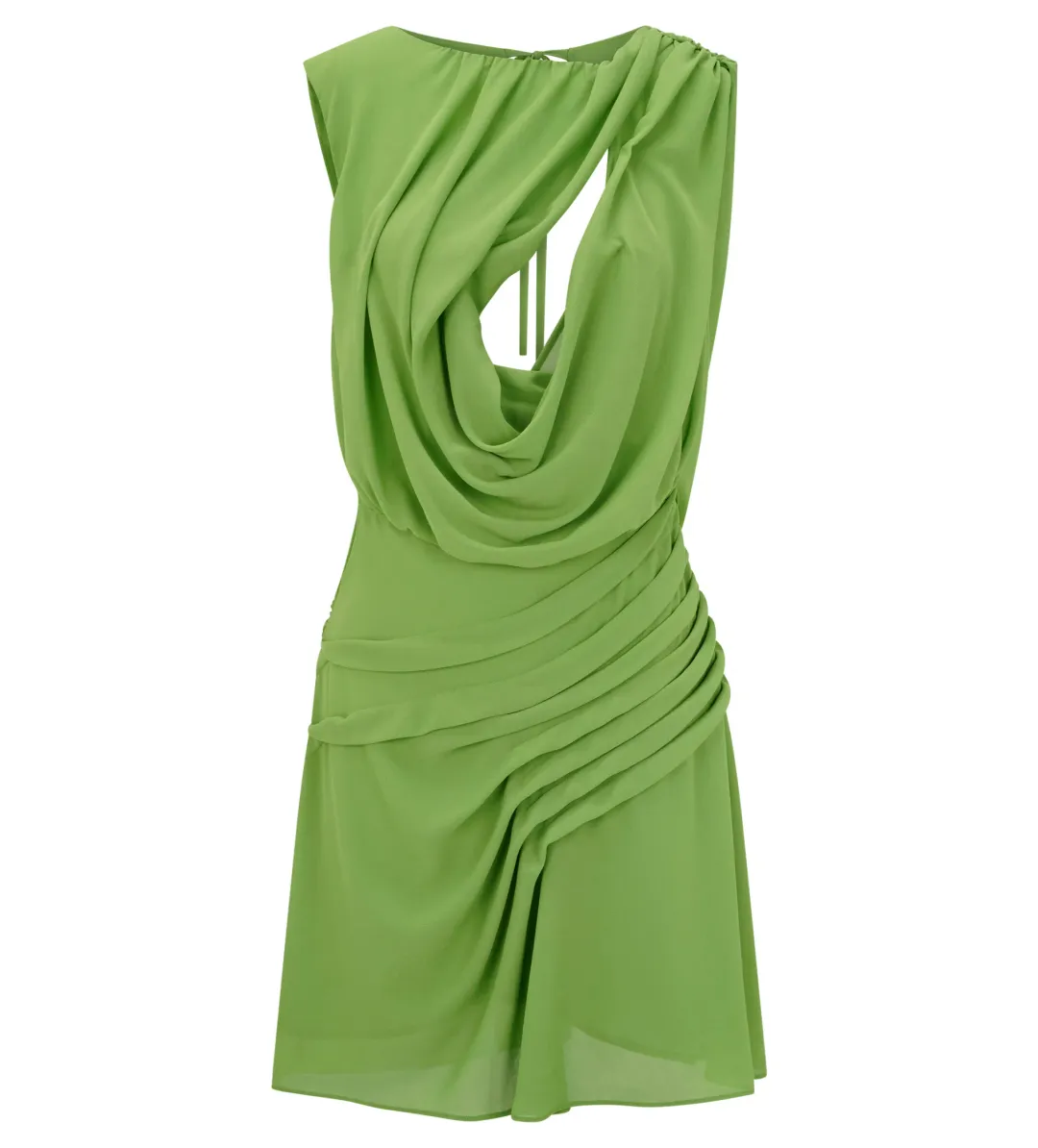Meshki Oria Chiffon Mini Dress Green Size XXL/AU 16 for rent on The Volte - main image