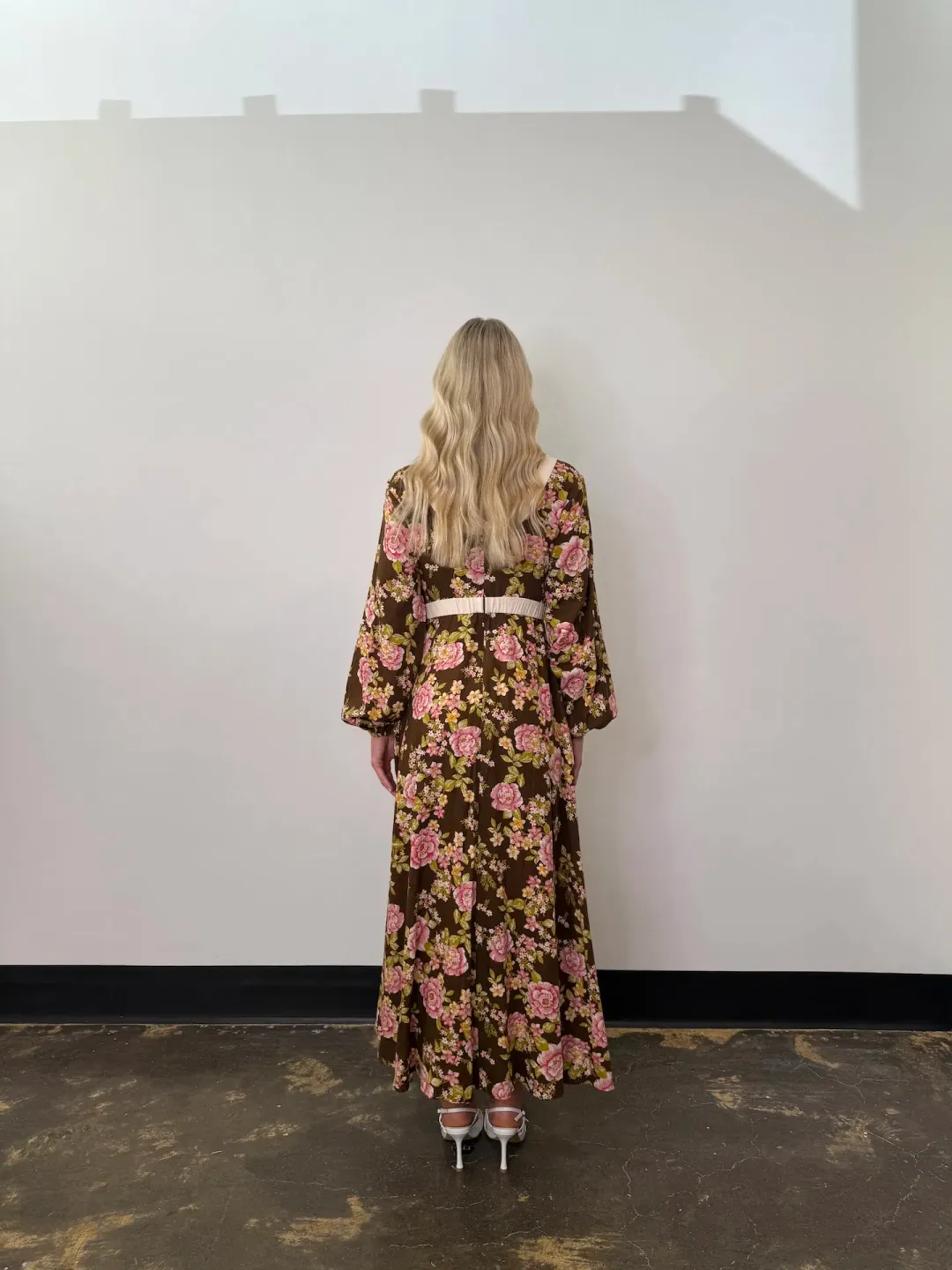 BOHEMIAN TRADERS JULIET SCOOP NECK MIDI / CHOCOLATE / SIZE 8 for rent on The Volte - main image