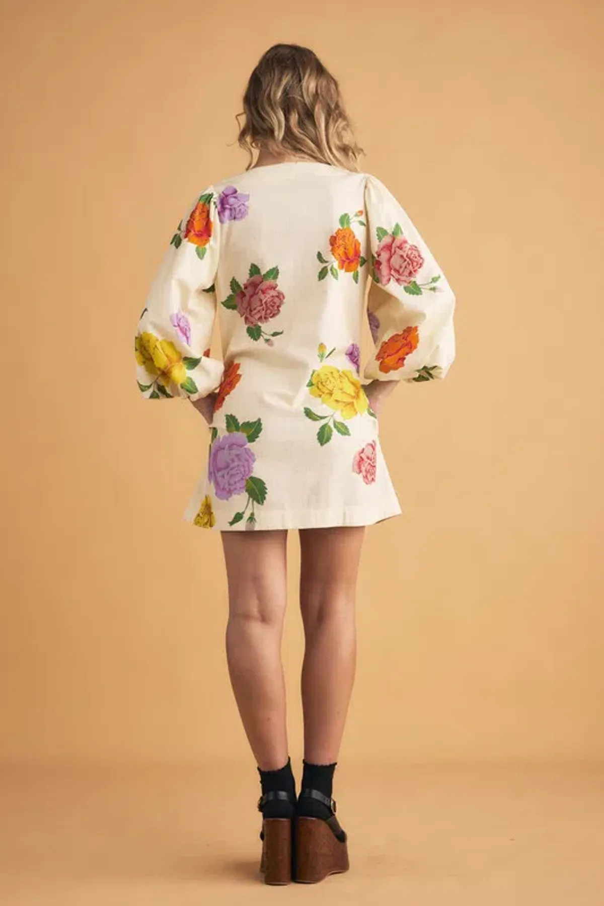 Bohemian Traders Rosetta Mini Dress Cream Size AU 14 - Image 3