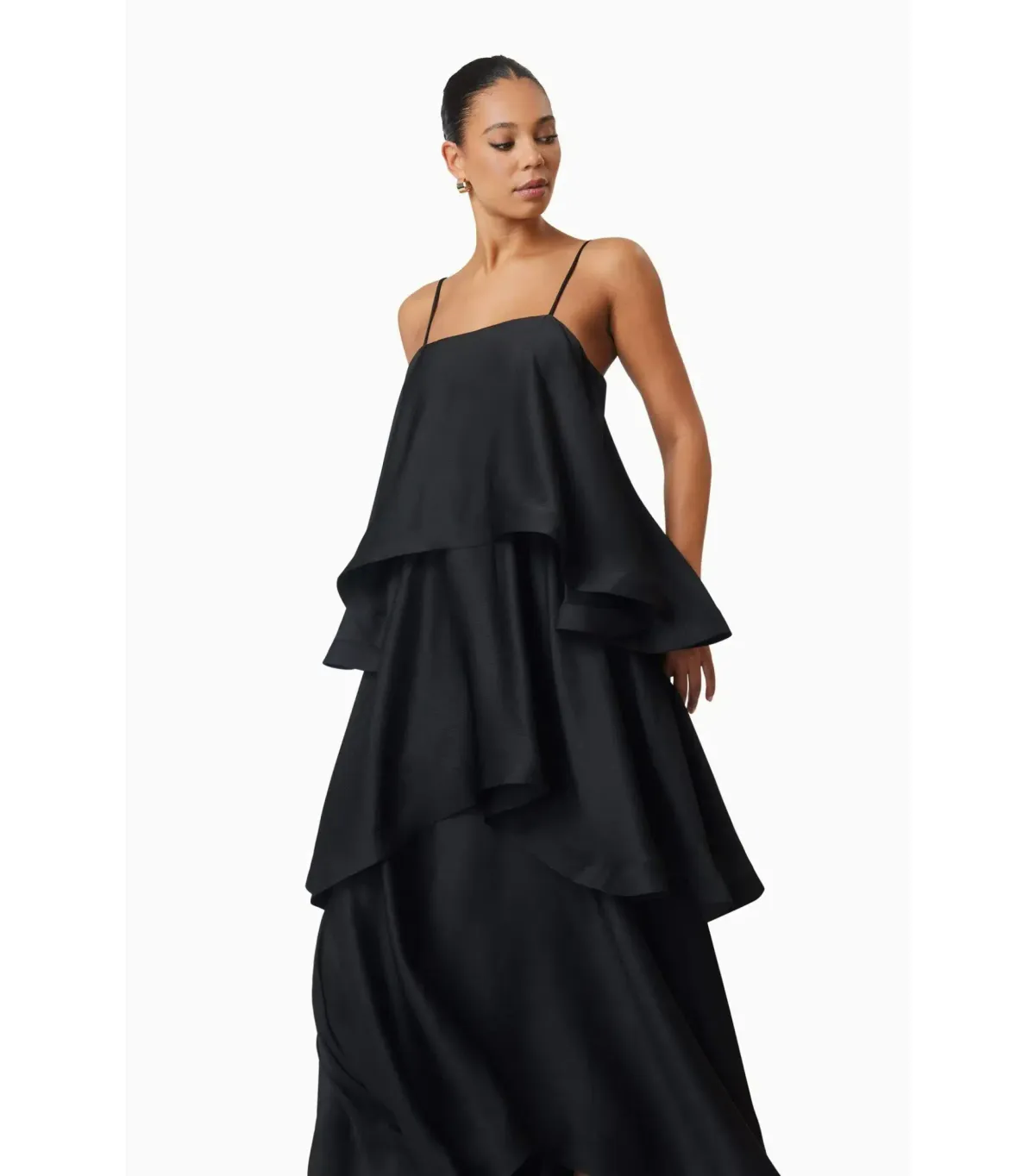 Elliatt Tilly Tiered Maxi Dress Black Size AU 10  - Image 3