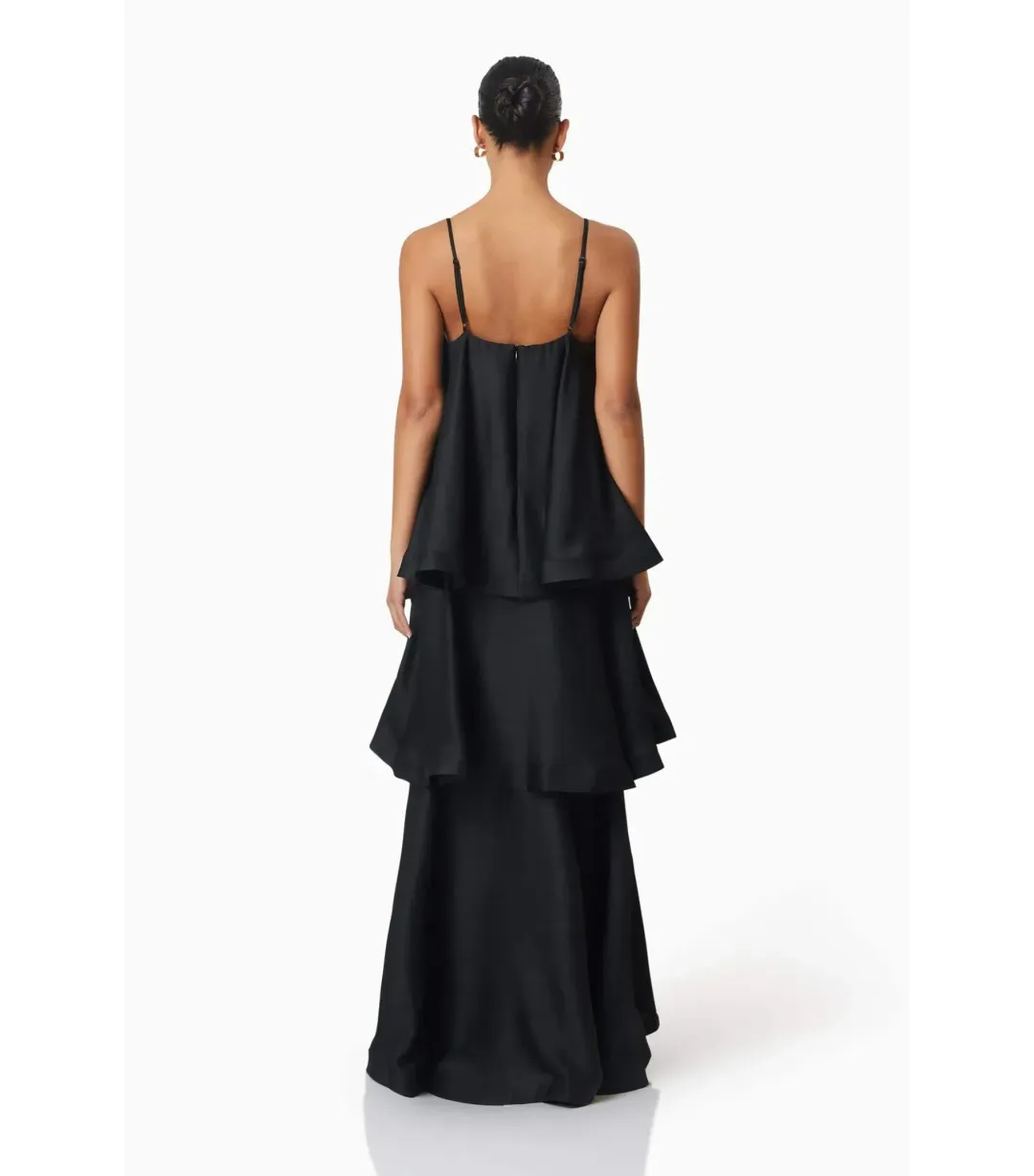 Elliatt Tilly Tiered Maxi Dress Black Size AU 10  for rent on The Volte - main image