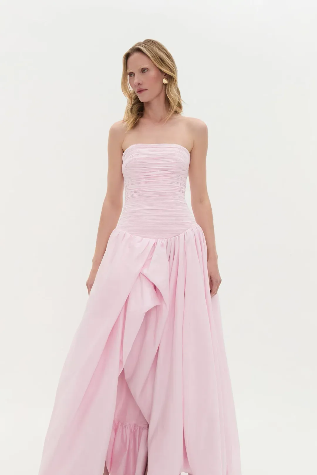 Aje Violette Bubble Hem Maxi Dress Pastel Pink Size 8 for rent on The Volte - main image