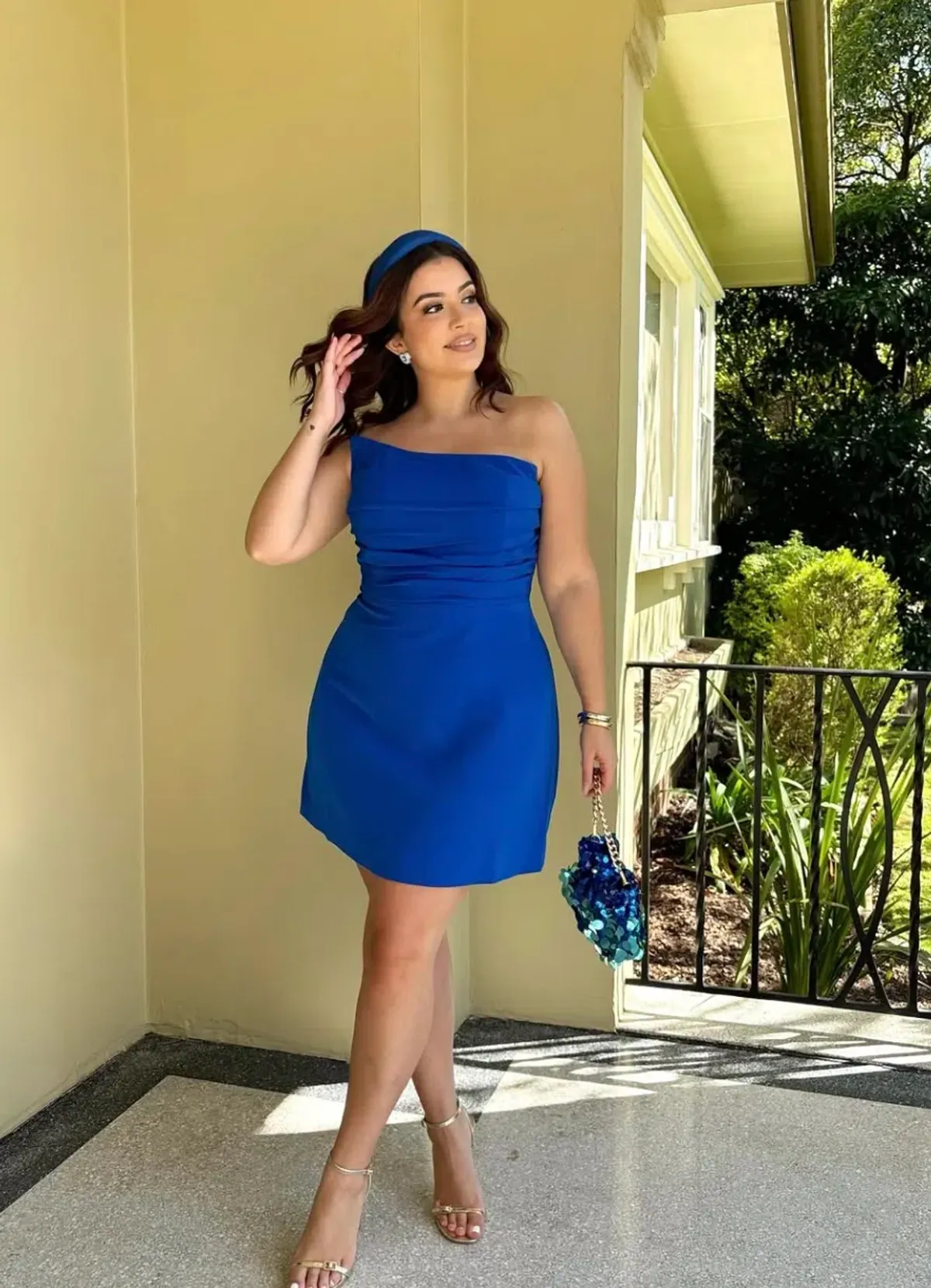 Azzurielle Cassie Strapless Mini Dress Cobalt Size 10 - Image 1