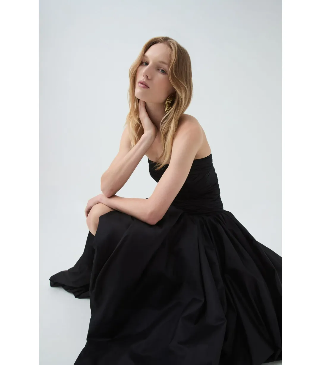 Aje Violette Bubble Hem Maxi Dress Black Size AU 6 for rent on The Volte - main image