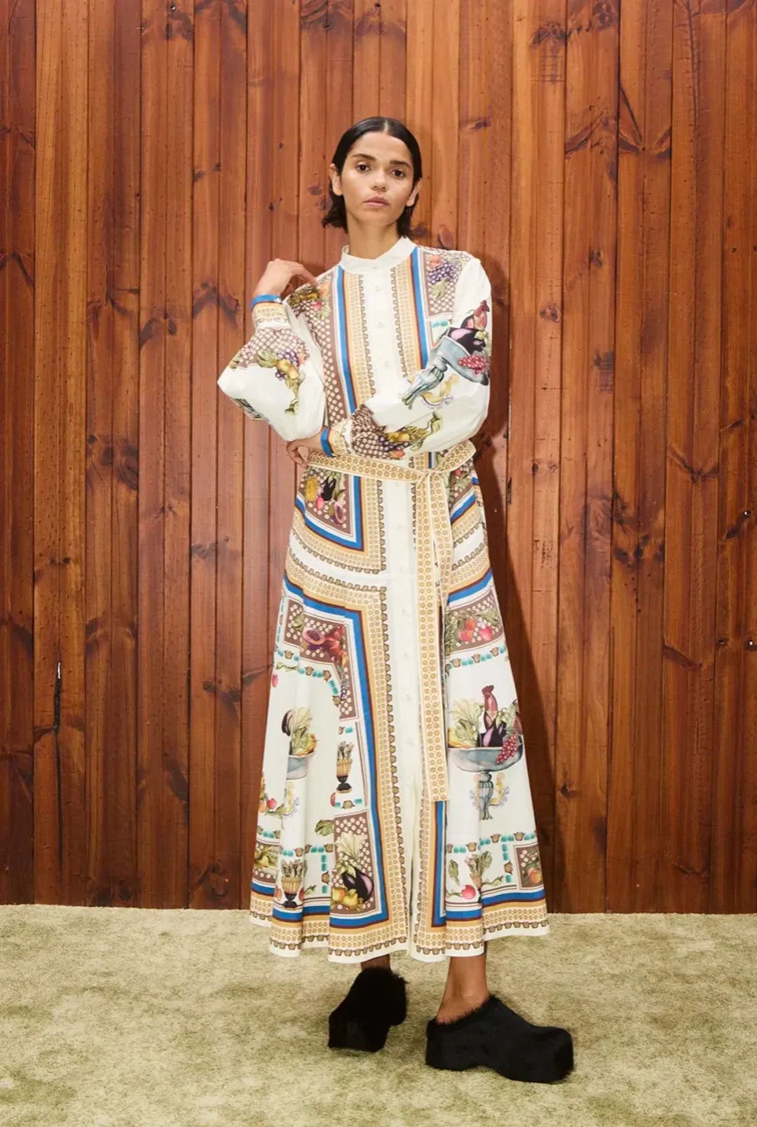 Alemais Mercado Shirt Dress in Print Size AU12 fits 14 too for rent on The Volte - main image