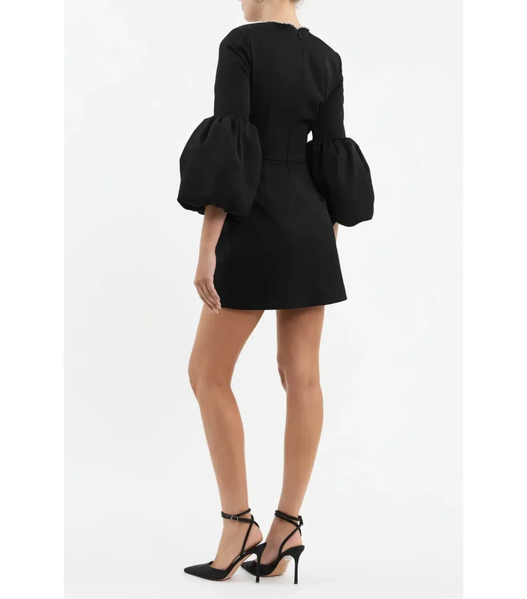 Rebecca Vallance Augustine Long Sleeve Mini Dress Black Size AU 8  for rent on The Volte - main image