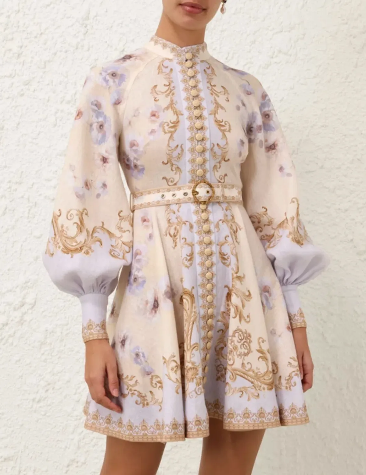 Zimmermann Hypnotic Buttoned Mini Dress Size AU 8 - Image 1