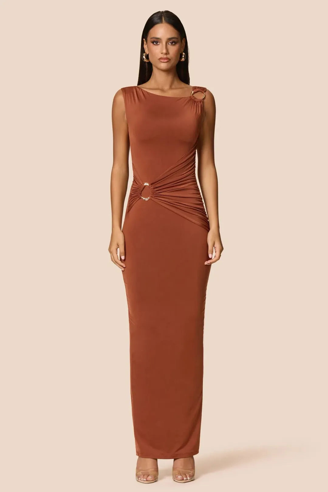 Love Nookie Kaia Maxi Dress Clay  Size 10 for rent on The Volte - main image