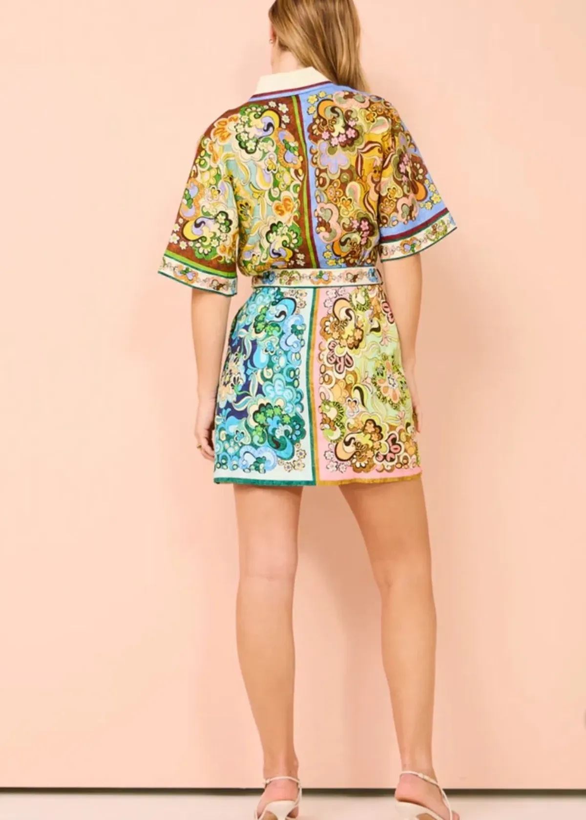 Alemais Dreamer Mini Dress Multi Print Size 16 - Image 5