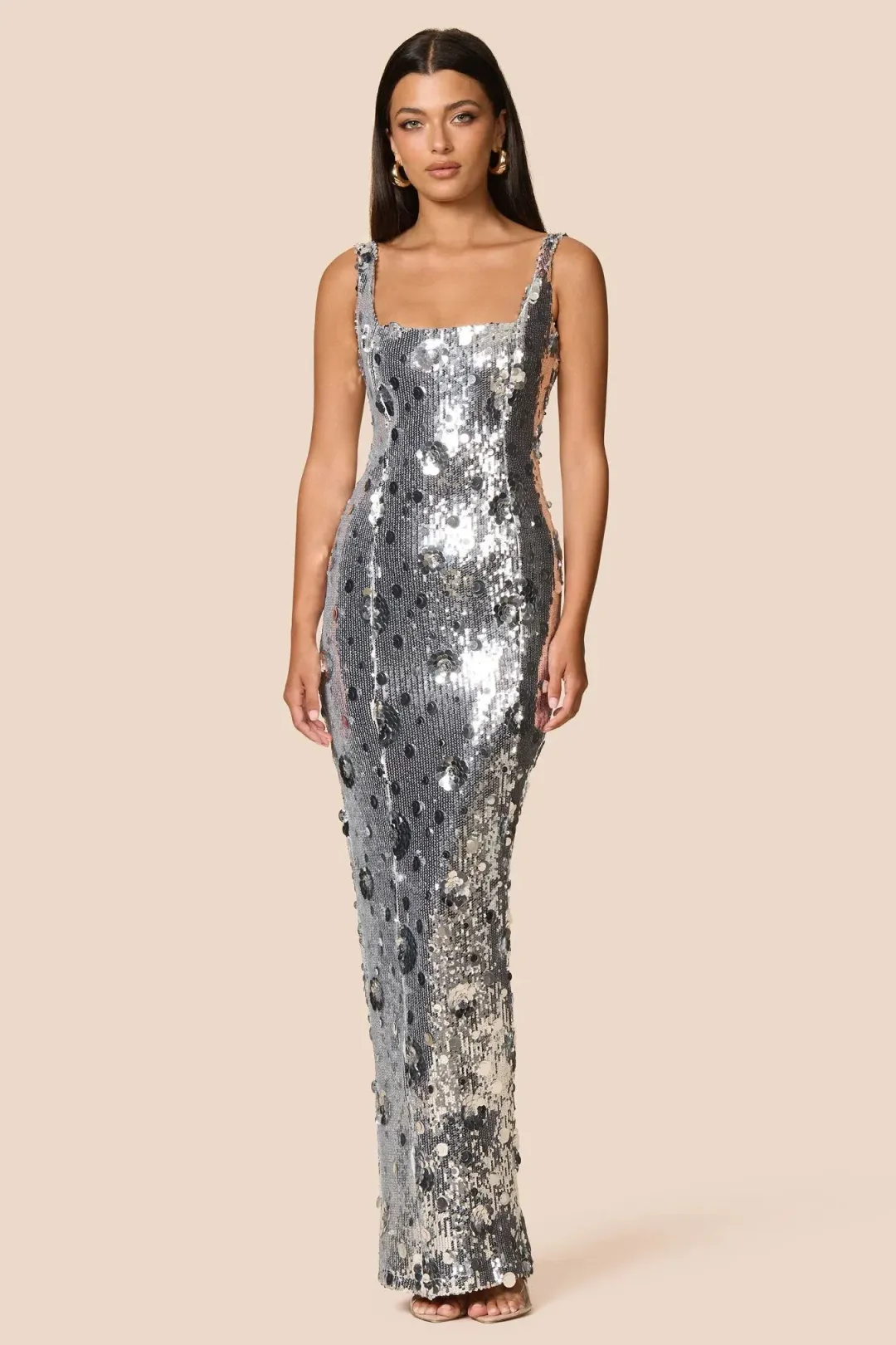 Love Nookie Seraphine Gown in Silver Size M / AU10 for rent on The Volte - main image